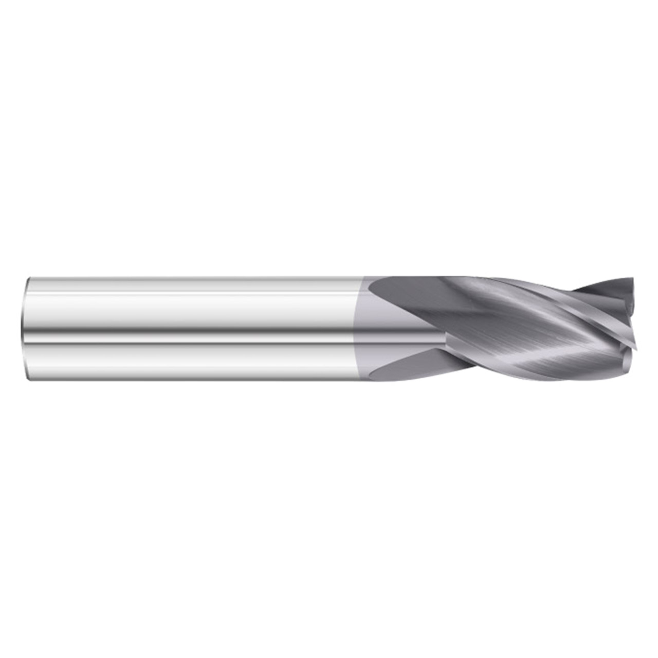 Fullerton Tool 30699 | 21/64" Diameter x 3/8" Shank x 2-1/2" OAL 3 Flute TiAlN Coated Square End Mill