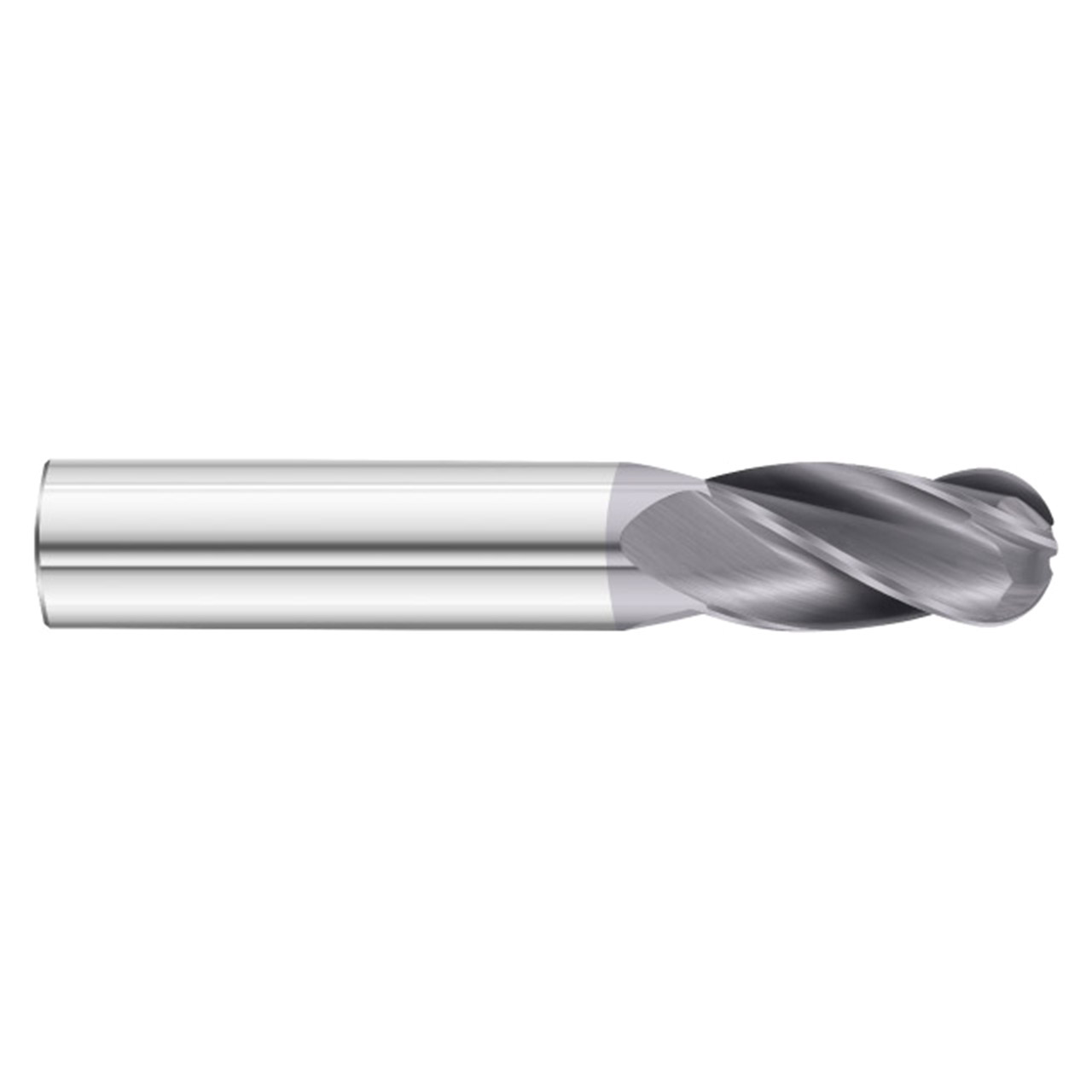 Fullerton Tool 30733 | 9/32" Diameter x 5/16" Shank x 2-1/2" OAL 4 Flute TiAlN Coated Ball End Mill