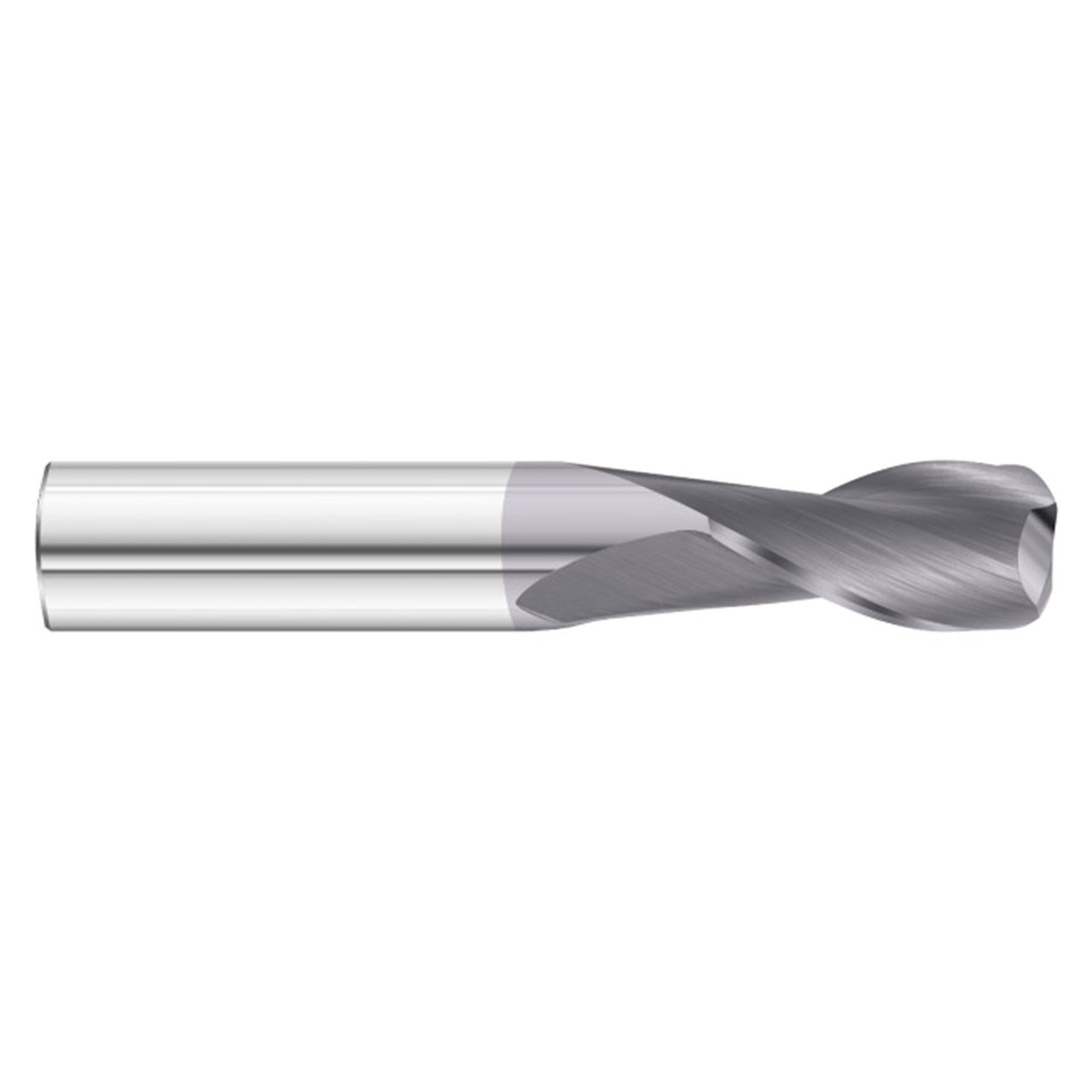 Fullerton Tool 33863 | 3/16" Diameter x 3/16" Shank x 2" OAL x 0.030" Radius 2 Flute TiAlN Coated Corner Radius End Mill