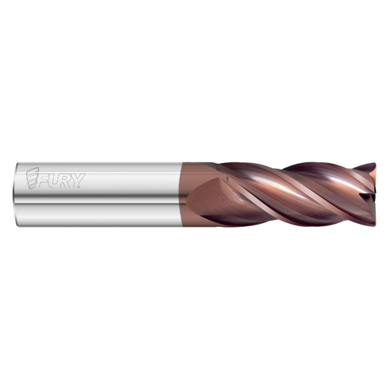 Fullerton Tool 35393 | 0.472" Diameter x 0.472" Shank x 3.307" OAL x 0.079" Radius 4 Flute FC20 Coated Corner Radius End Mill