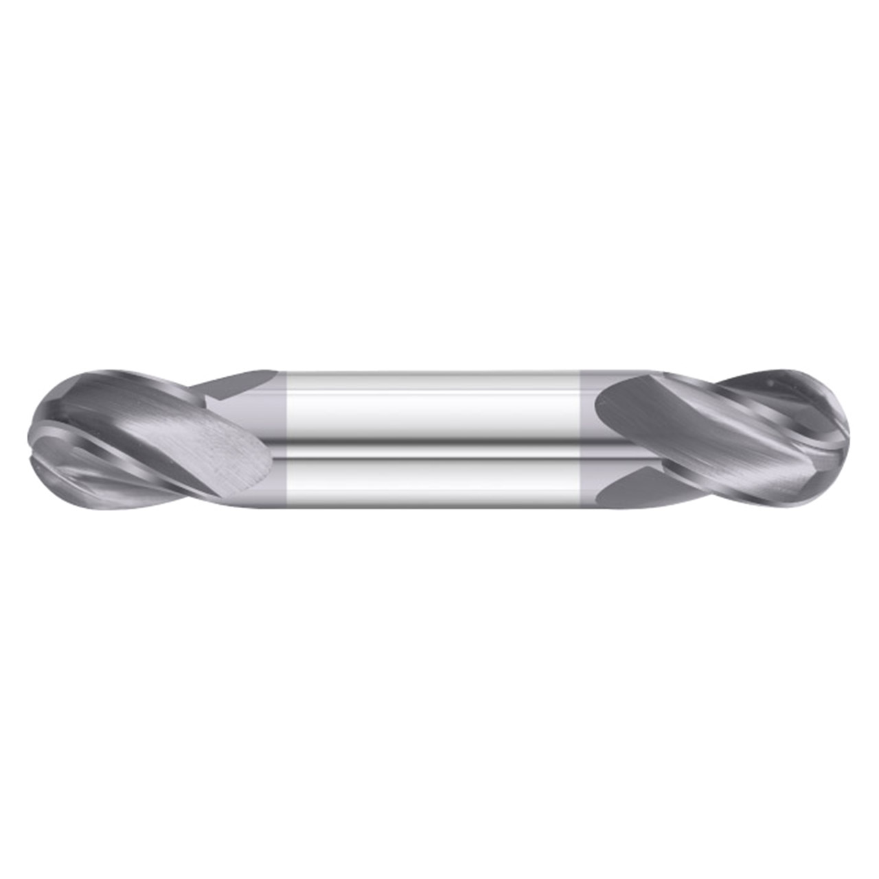 Fullerton Tool 36059 | 7/16" Diameter x 7/16" Shank x 2-3/4" OAL 4 Flute TiAlN Coated Double End Ball End Mill