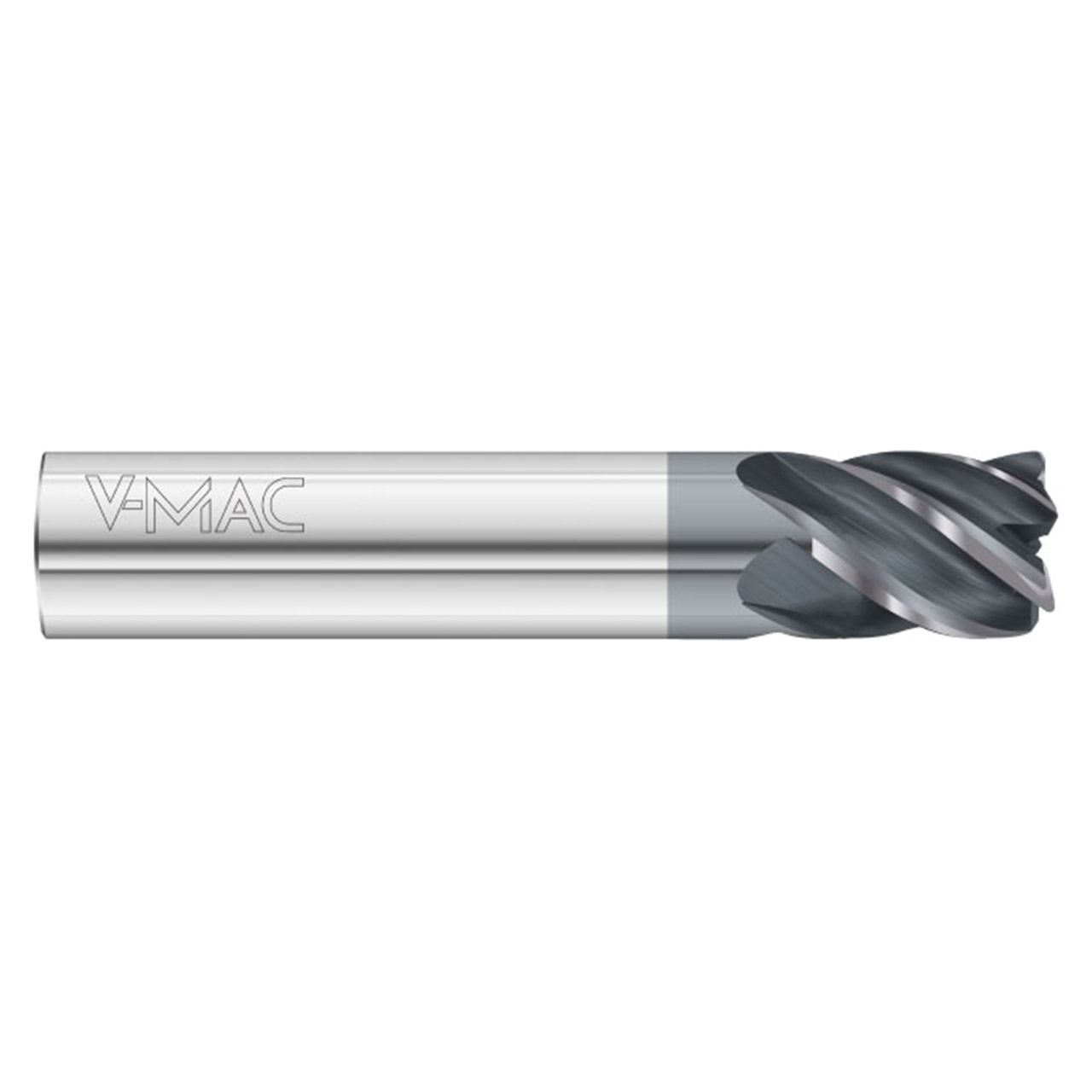 Fullerton Tool 36424 | 3/16" Diameter x 3/16" Shank x 2" OAL x 0.015" Radius 5 Flute FC21 Coated Corner Radius End Mill