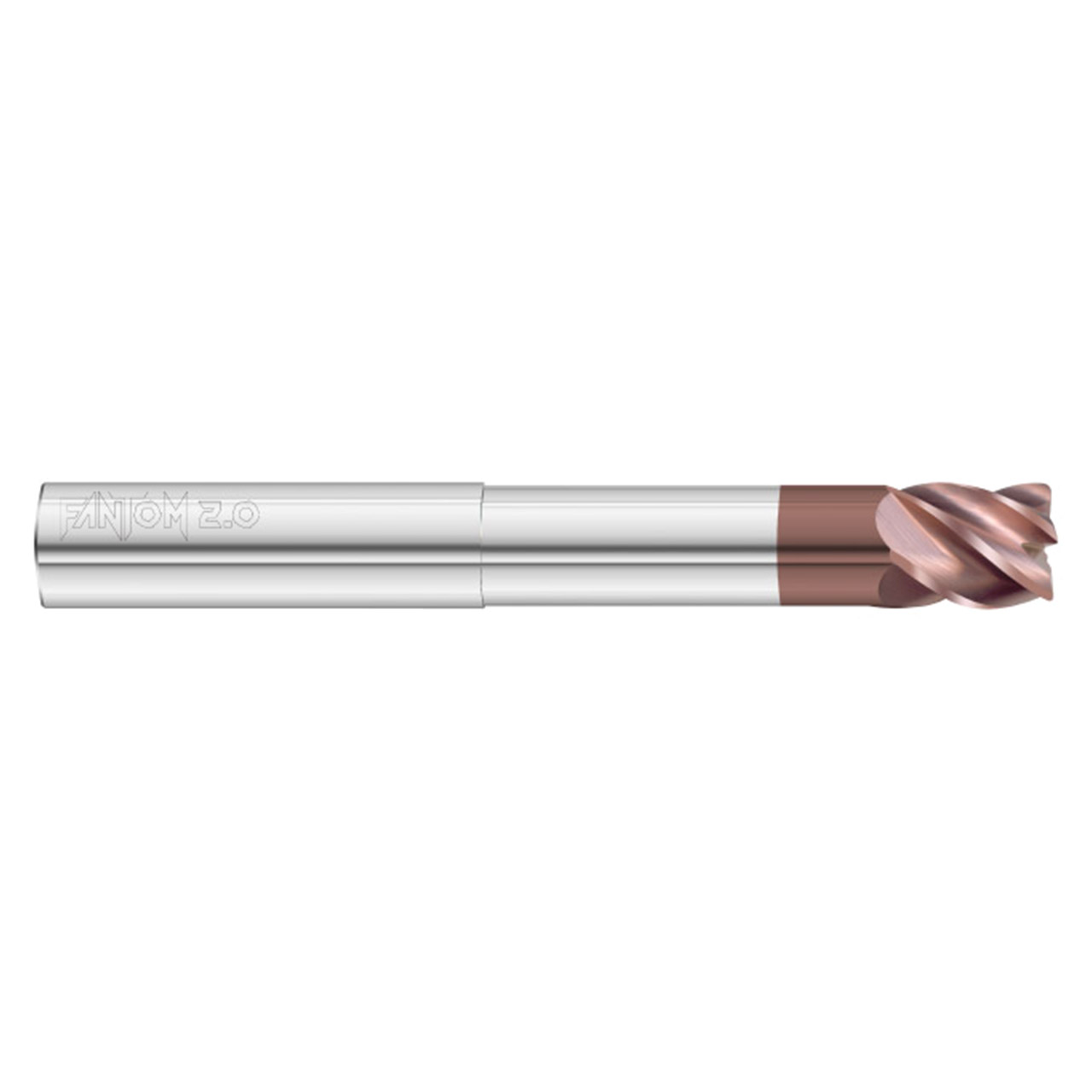 Fullerton Tool 37760 | 0.118" Diameter x 0.118" Shank x 1.969" OAL x 0.030" Radius 5 Flute FC20 Coated Corner Radius End Mill