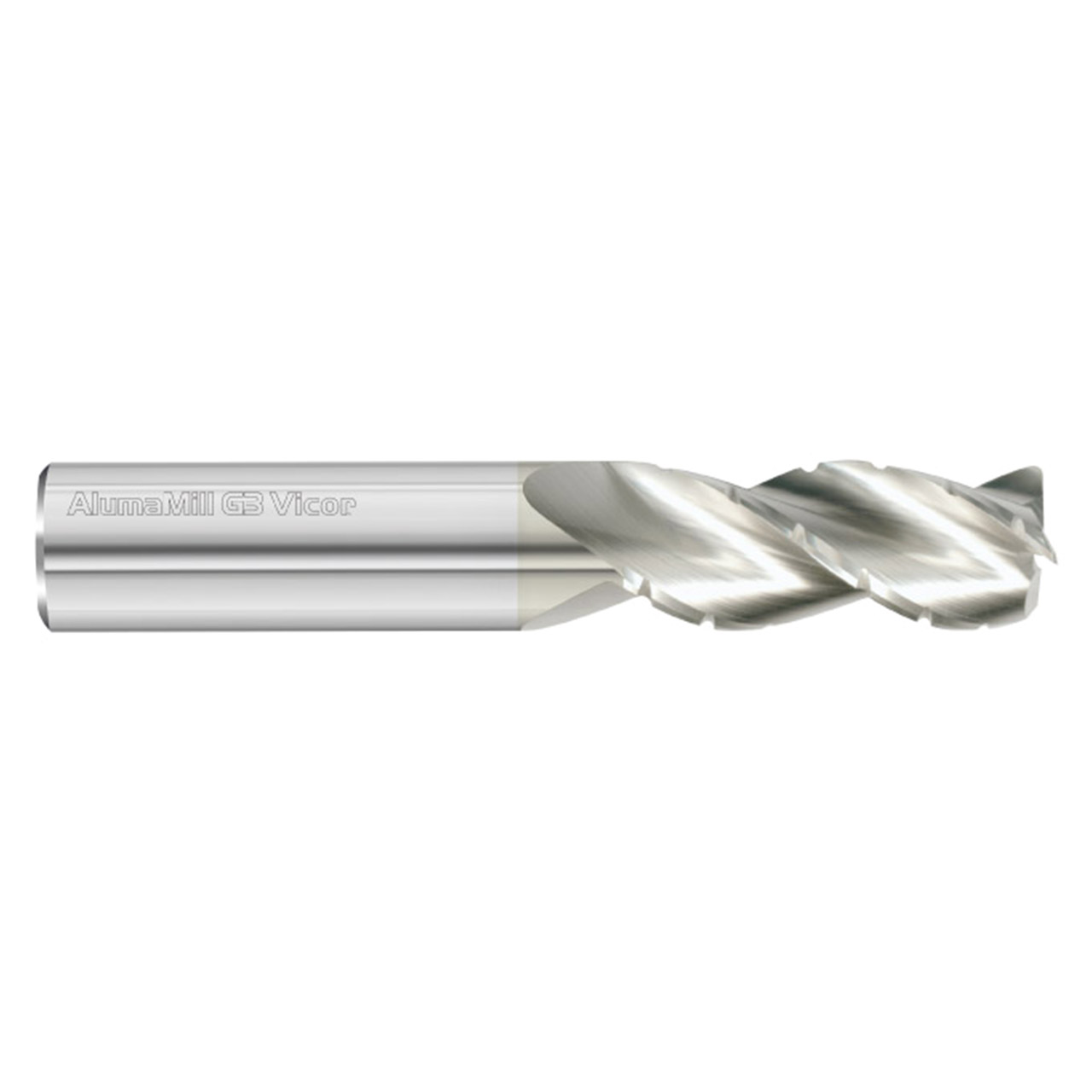 Fullerton Tool 38640 | 3/16" Diameter x 3/16" Shank x 2" OAL x 0.015" Radius 3 Flute FC5 Coated Corner Radius End Mill