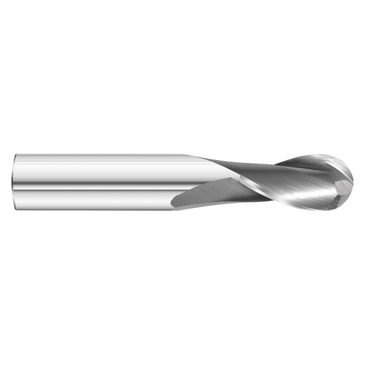 Fullerton Tool 92064 | 0.276" Diameter x 0.276" Shank x 2.520" OAL 2 Flute Ball End Mill