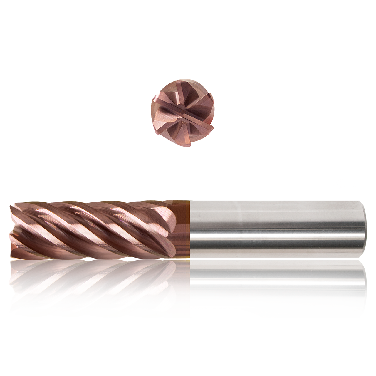 Precision Cutting Tools 9584415 | 1" Cutting Diameter x 1" Shank x 0.060" Radius x 2" Flute length x 4-1/2" OAL 6 Flute Vulcan Coated Carbide Standard Corner Radius End Mill