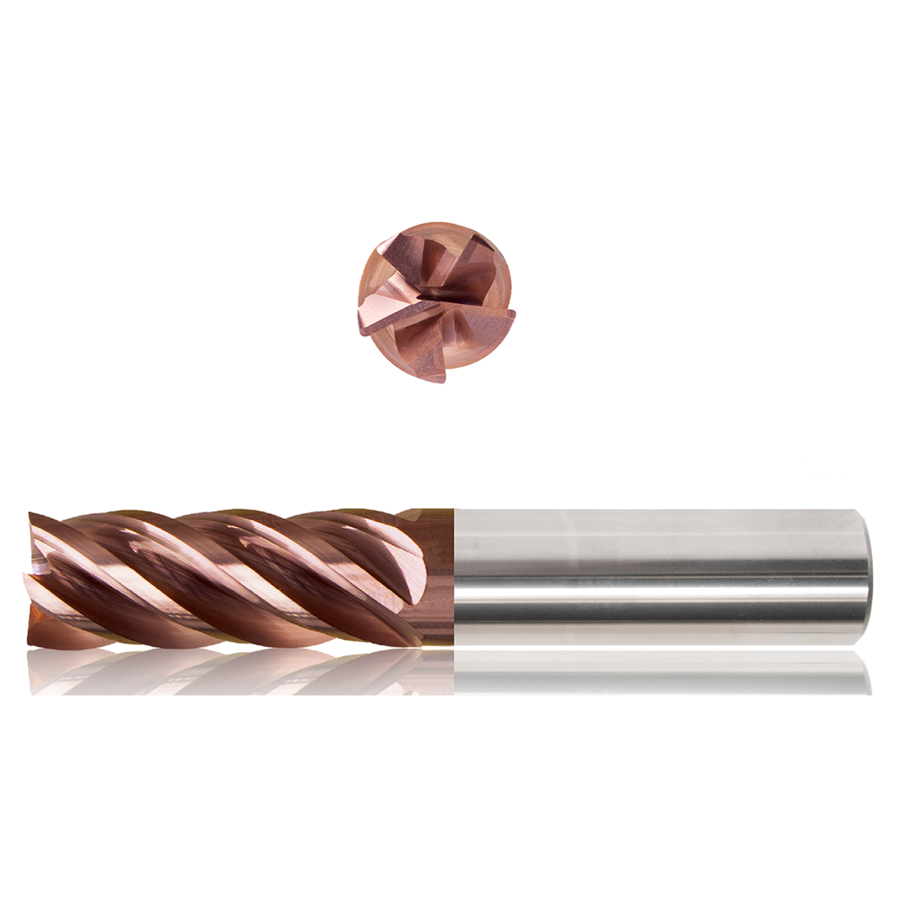Precision Cutting Tools 9584591 | 3/8" Cutting Diameter x 3/8" Shank x 1-1/2" Flute length x 4" OAL 5 Flute Vulcan Coated Carbide Extra Long Square End Mill