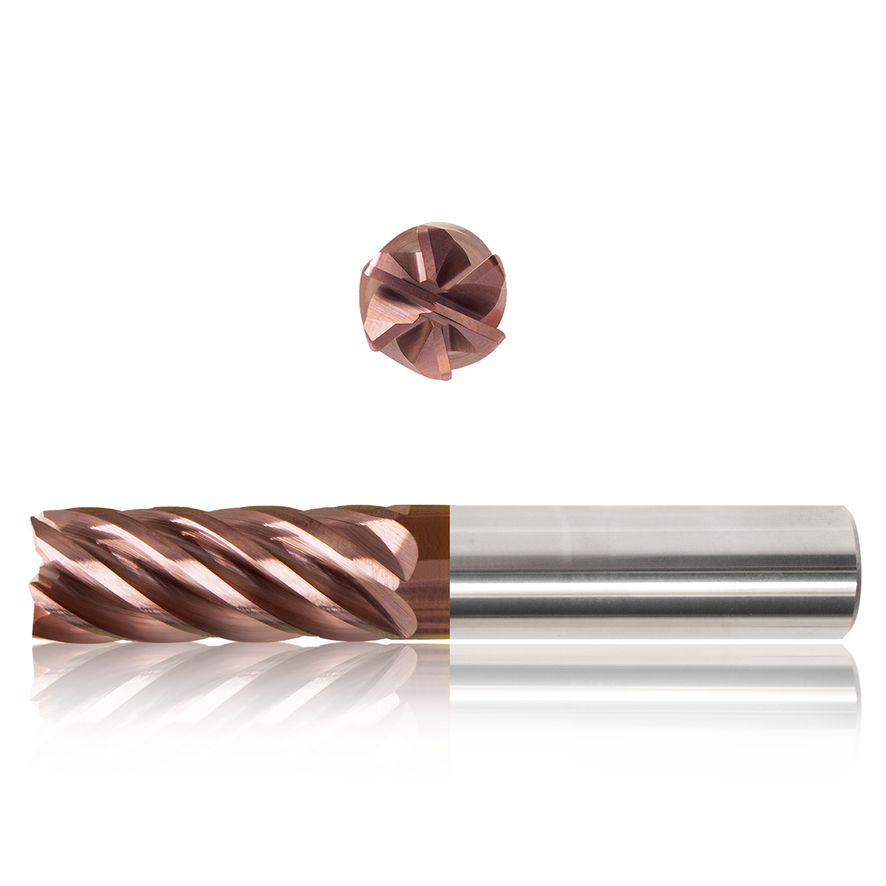 Precision Cutting Tools 9584662 | 1/4" Cutting Diameter x 1/4" Shank x 3/4" Flute length x 2-1/2" OAL 6 Flute Vulcan Coated Carbide Standard Square End Mill