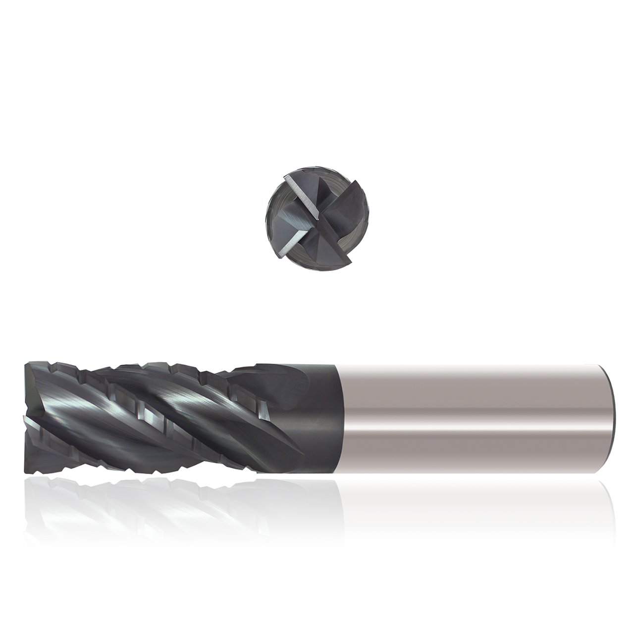 Precision Cutting Tools 9585596 | 3/8" Cutting Diameter x 3/8" Shank x 0.188" Radius x 3/4" Flute length x 3" OAL 4 Flute Varianta Supral Coated Carbide Stub - Necked Ball End Mill