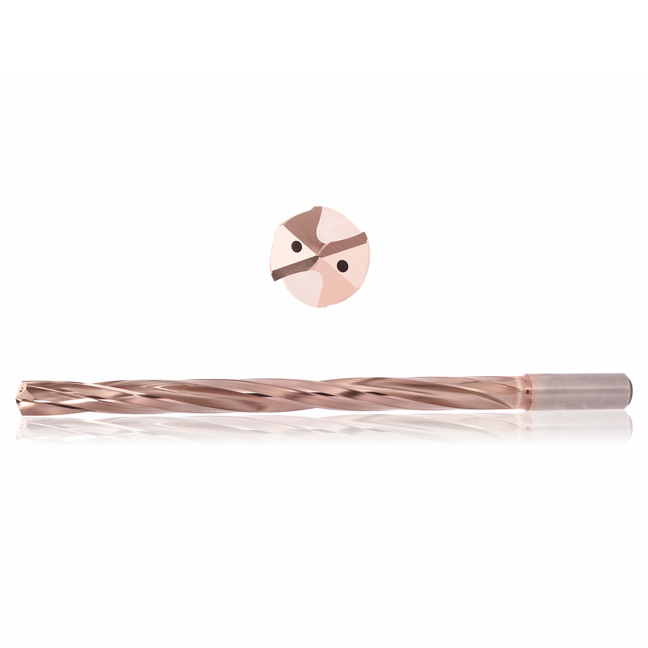 Precision Cutting Tools 9539441 | 5.90mm Size x 0.23mm Diameter x 6.00mm Shank x 44.00mm Flute Length x 82.00mm OAL x 135 Degree Point Angle 2 Flute ZircoPlus Coated Carbide Coolant Fed Drill