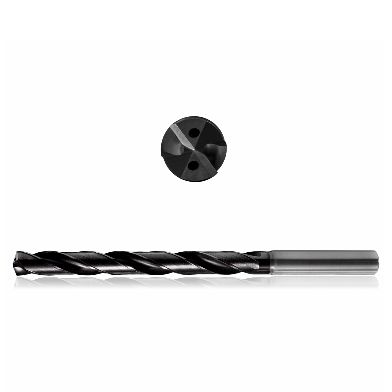 Precision Cutting Tools 9544491 | 3.90mm Size x 0.15mm Diameter x 6.00mm Shank x 24.00mm Flute Length x 66.00mm OAL x 140 Degree Point Angle 2 Flute Varianta Supral Coated Carbide Coolant Fed Drill