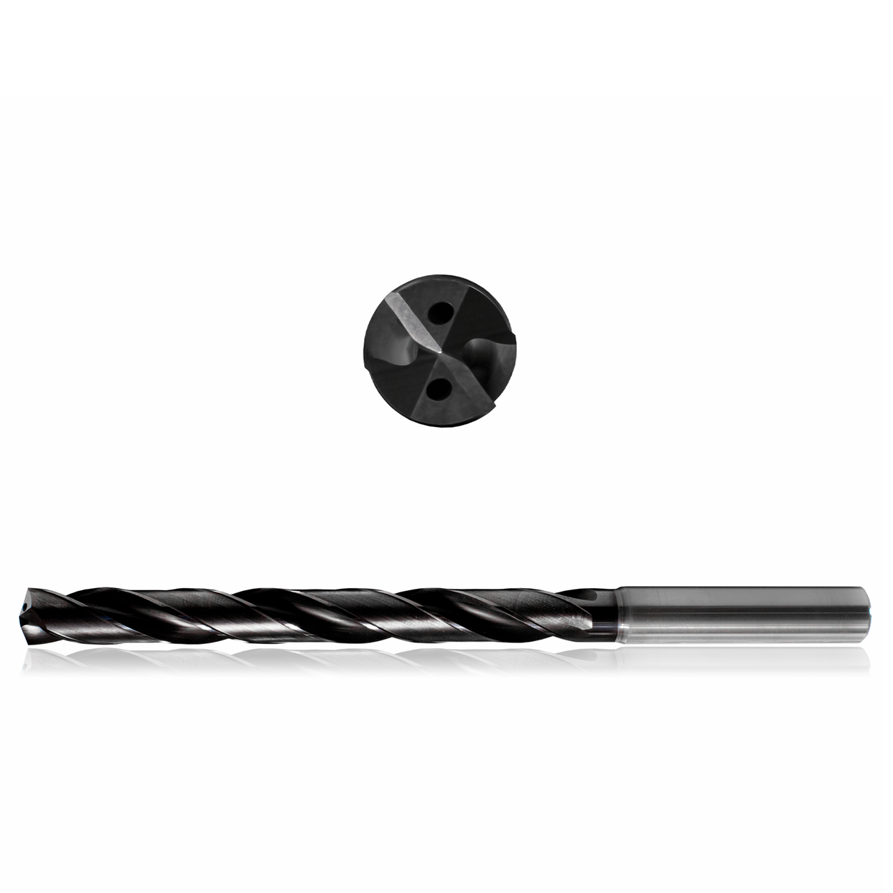 Precision Cutting Tools 9544522 | 6.00mm Size x 0.24mm Diameter x 6.00mm Shank x 28.00mm Flute Length x 66.00mm OAL x 140 Degree Point Angle 2 Flute Varianta Supral Coated Carbide Coolant Fed Drill