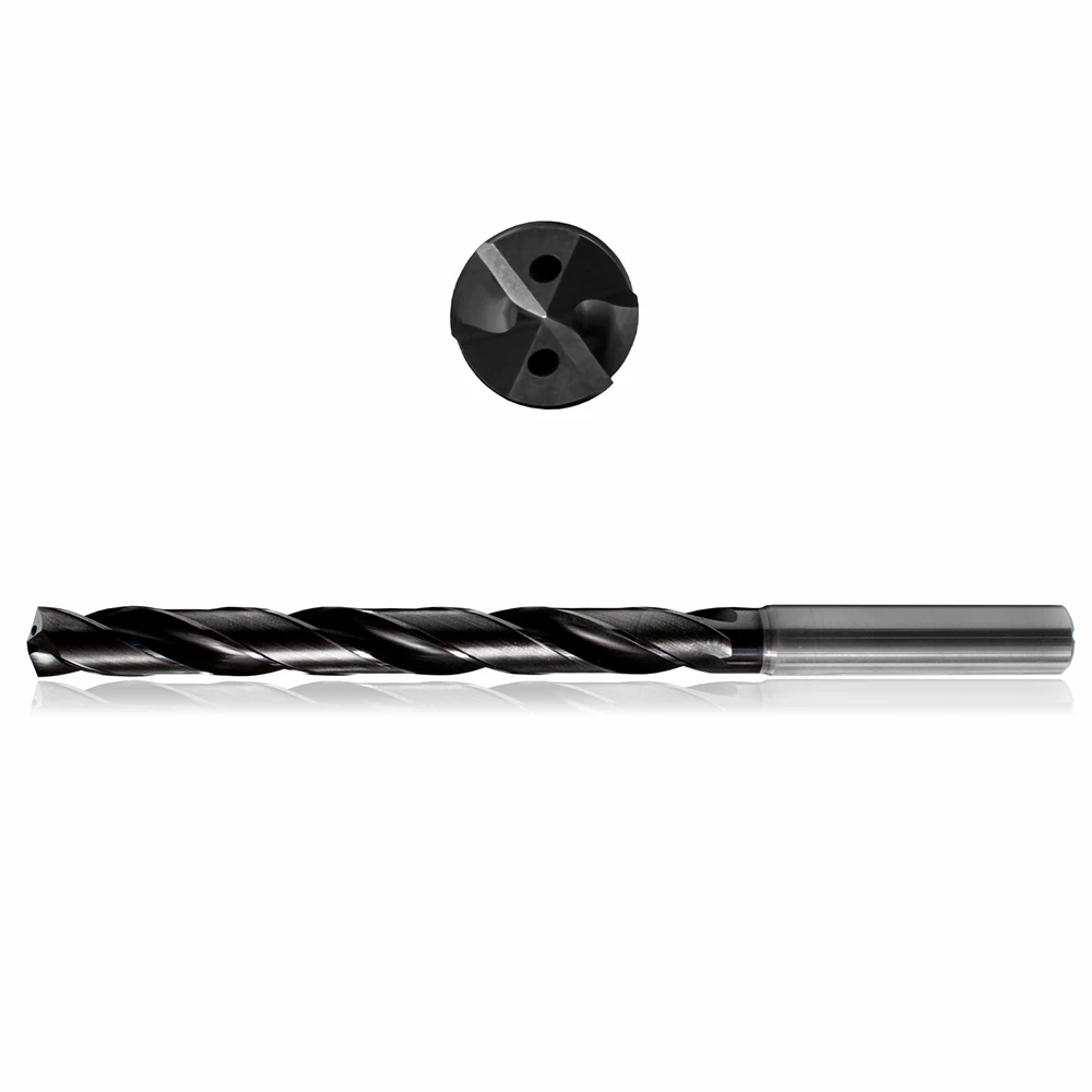 Precision Cutting Tools 9544666 | 5.30mm Size x 0.21mm Diameter x 6.00mm Shank x 44.00mm Flute Length x 82.00mm OAL x 140 Degree Point Angle 2 Flute Varianta Supral Coated Carbide Coolant Fed Drill