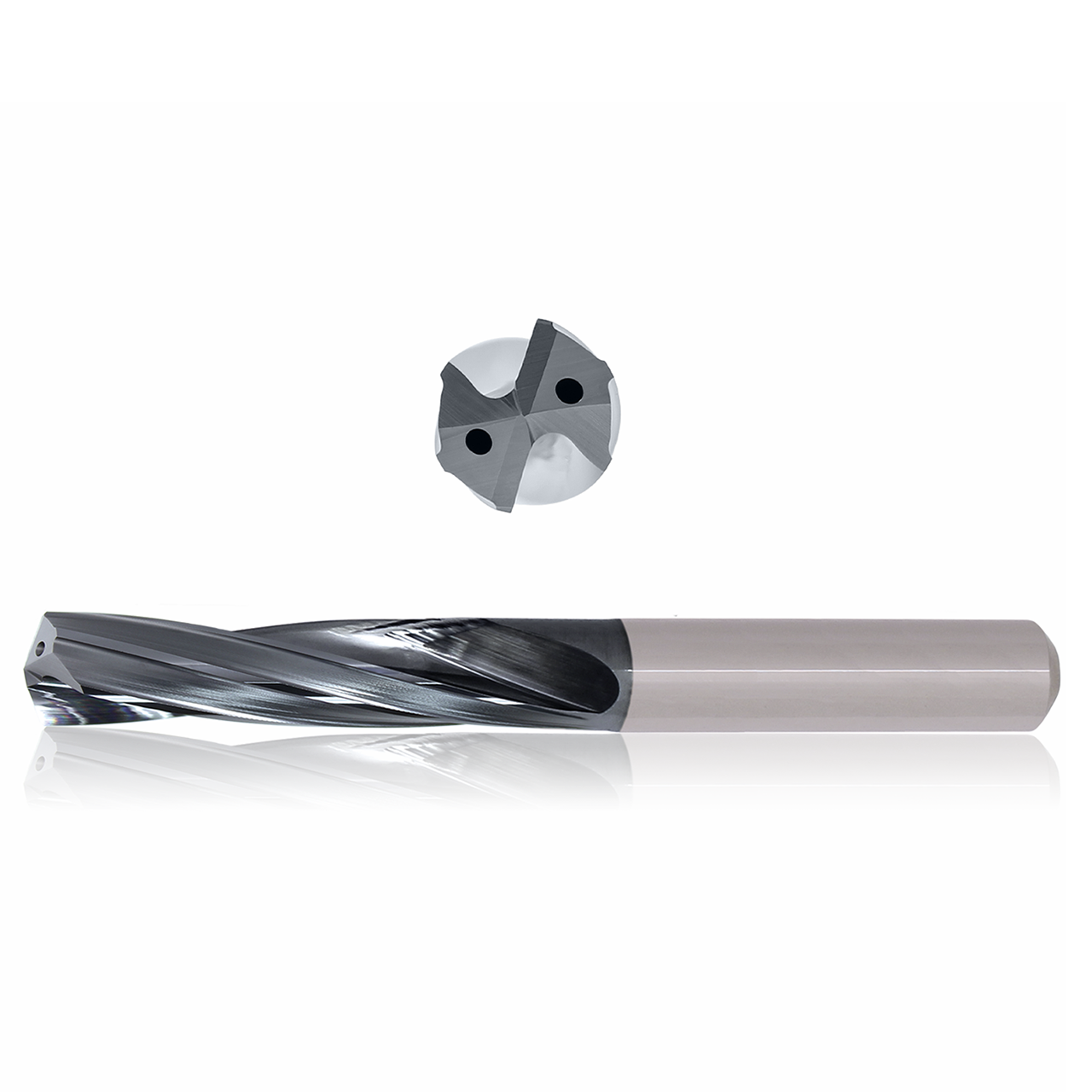 Precision Cutting Tools 9584740 | #6 Size x 0.20mm Diameter x 6.00mm Shank x 140.00mm Flute Length x 185.00mm OAL x 135 Degree Point Angle 2 Flute Varianta Supral Coated Carbide Coolant Fed Drill