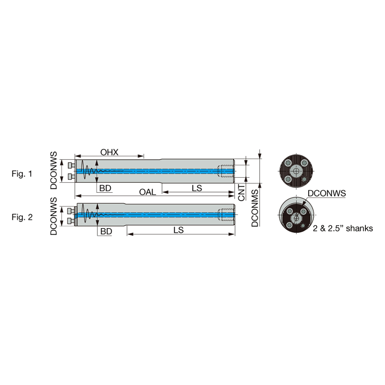 Tungaloy 6968042 | G1.50-L22.8-12D-E 1-1/2" Connection Diameter x 14.488" Functional Length Carbide BoreMeister