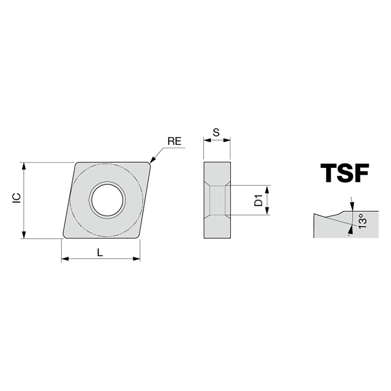 Tungaloy 6946674 | CNMG 431 TSF AH6225 1/2" Circle Diameter x 0.187" Thickness x 0.508" Edge Length x 0.016" Radius TiAlN Coated Carbide Turning Insert