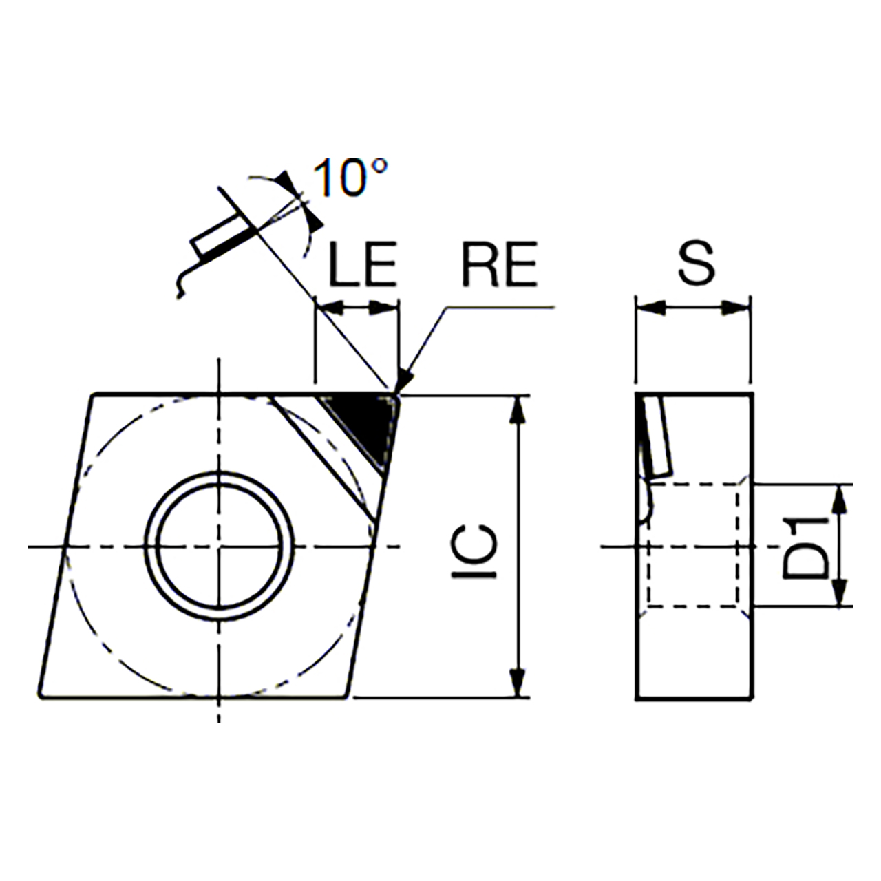 Tungaloy 6965515 | 1QP-CNMM 432F DX160 12.70mm Circle Diameter x 4.75mm Thickness x 0.81mm Radius Uncoated Carbide Turning Insert
