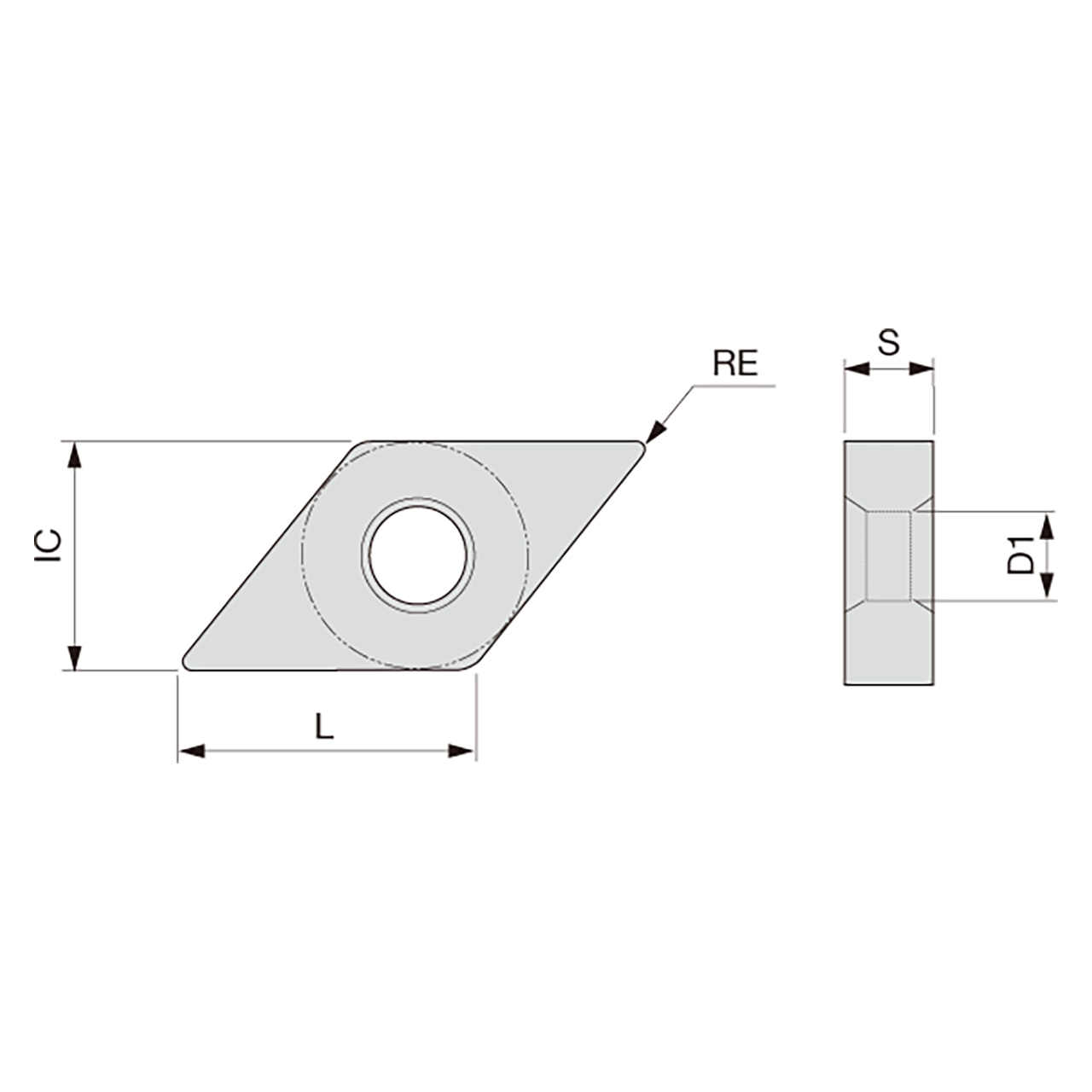 Tungaloy 6950935 | DNMG 430.5 TSF AH8015 1/2" Circle Diameter x 0.187" Thickness x 0.610" Edge Length x 0.008" Radius AlTiN Coated Carbide Turning Insert