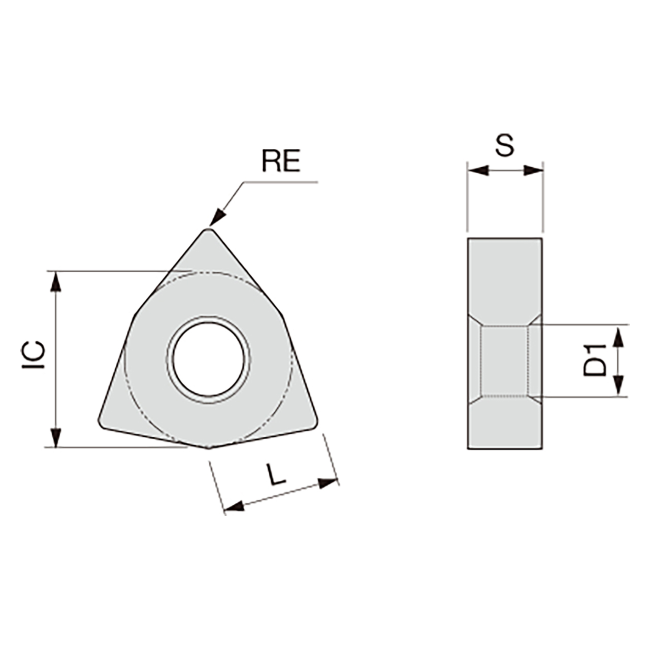 Tungaloy 6966048 | WNMG 430.5 TS AH6225 1/2" Circle Diameter x 0.187" Thickness x 0.343" Edge Length x 0.008" Radius TiAlN Coated Carbide Turning Insert