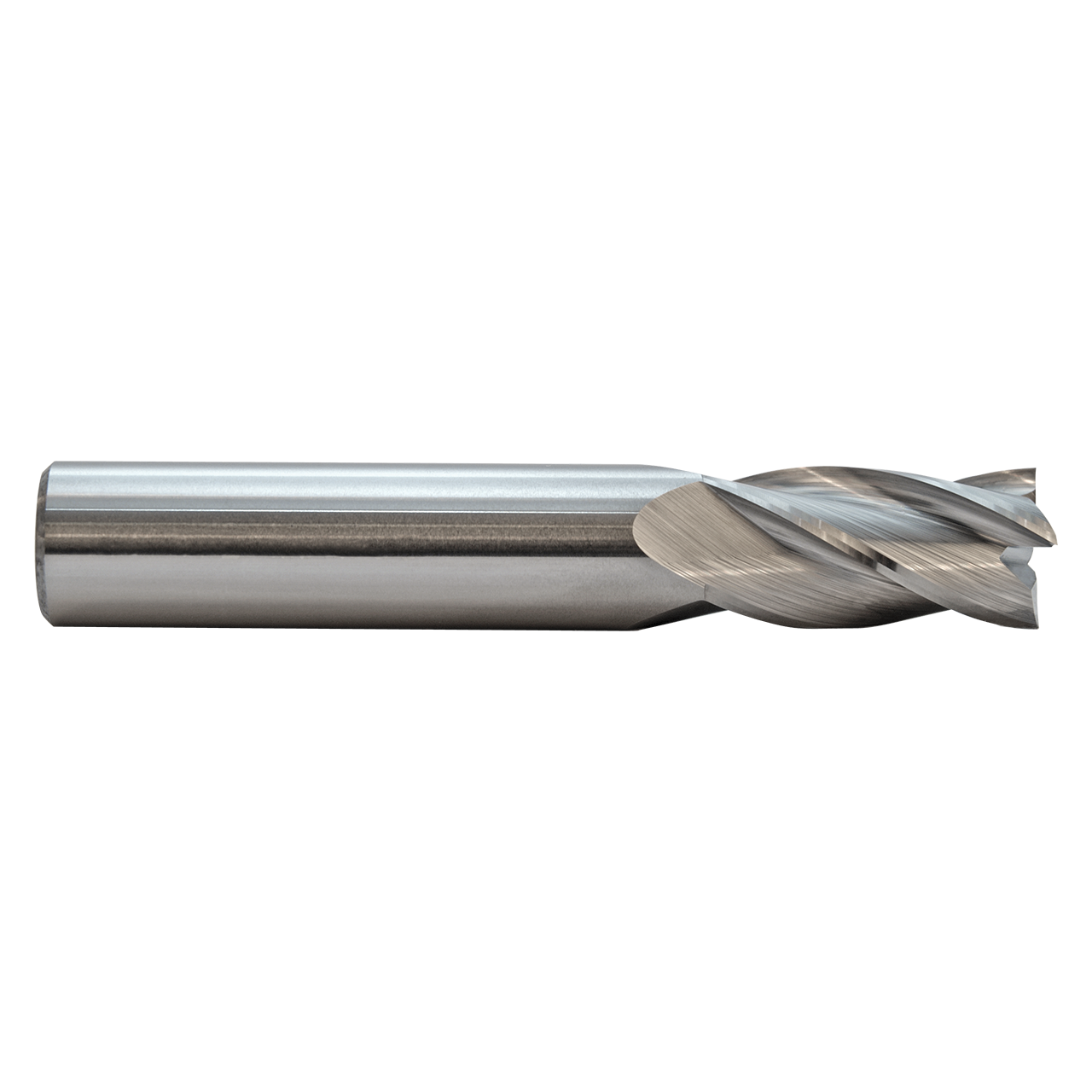 M A Ford 11150000 | 1/2" Diameter x 1/2" Shank x 1" LOC x 3.000" OAL x 30 Degree Helix Angle 4 Flute Uncoated Carbide Square End Mill