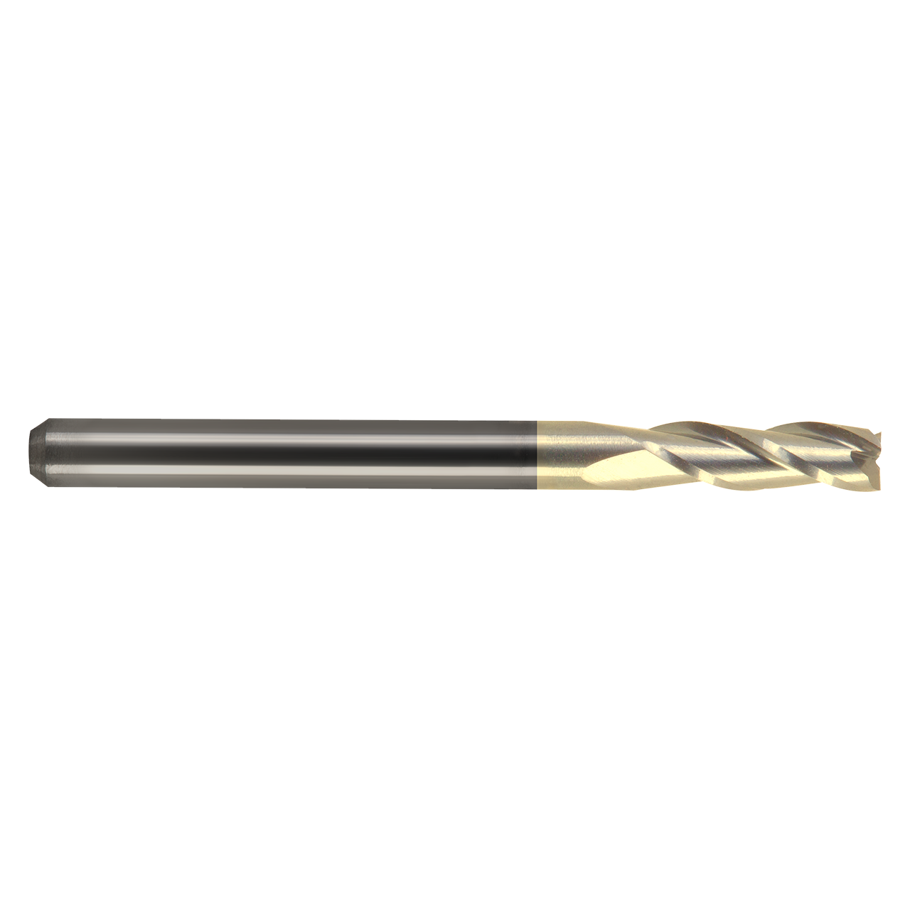 M.A. Ford 11612500R.015F | 1/8" Diameter x 1/8" Shank x 3/8" LOC x 1-1/2" OAL x 0.015" Radius x 30 Degree Helix Angle 3 Flute Fordlube Coated Carbide 116 Corner Radius End Mill