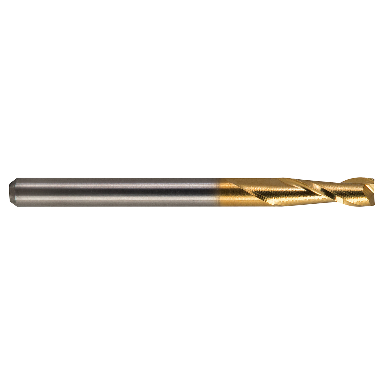 M.A. Ford 12115620T | 5/32" Diameter x 3/16" Shank x 1/2" LOC x 2.000" OAL x 30 Degree Helix Angle 2 Flute TiN Coated Carbide 121 Square End Mill
