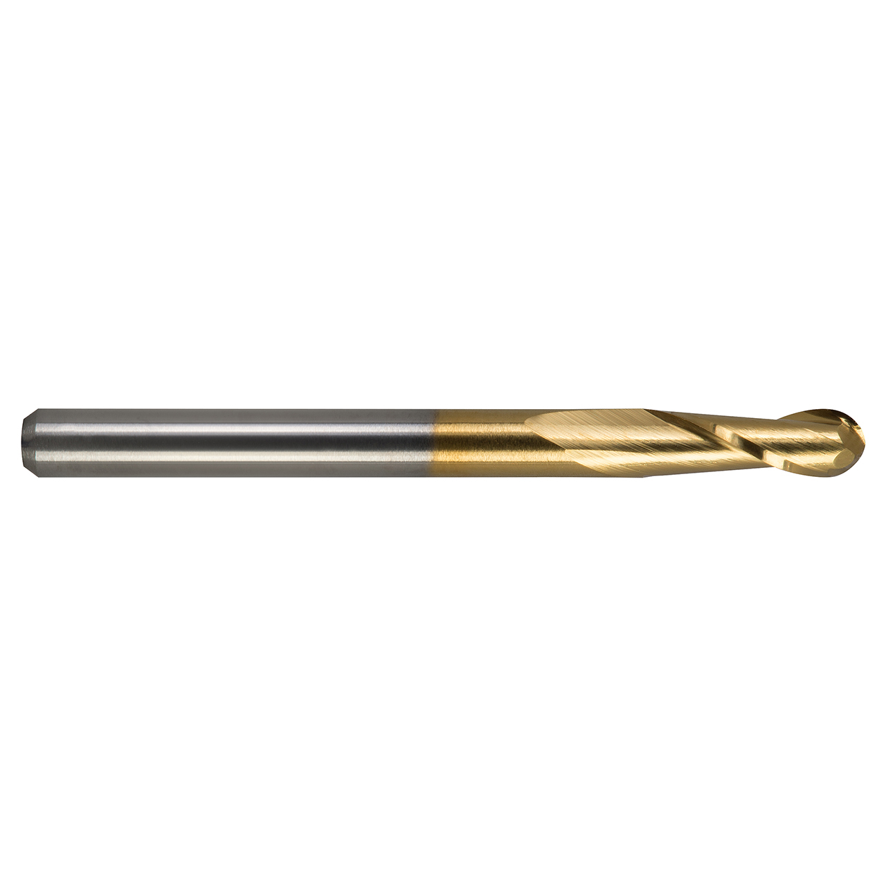 M.A. Ford 15023620T | 6.00mm Diameter x 6.00mm Shank x 20.00mm LOC x 64.00mm OAL x 3.00mm Radius x 30 Degree Helix Angle 2 Flute TiN Coated Carbide 150 Ball Nose End Mill