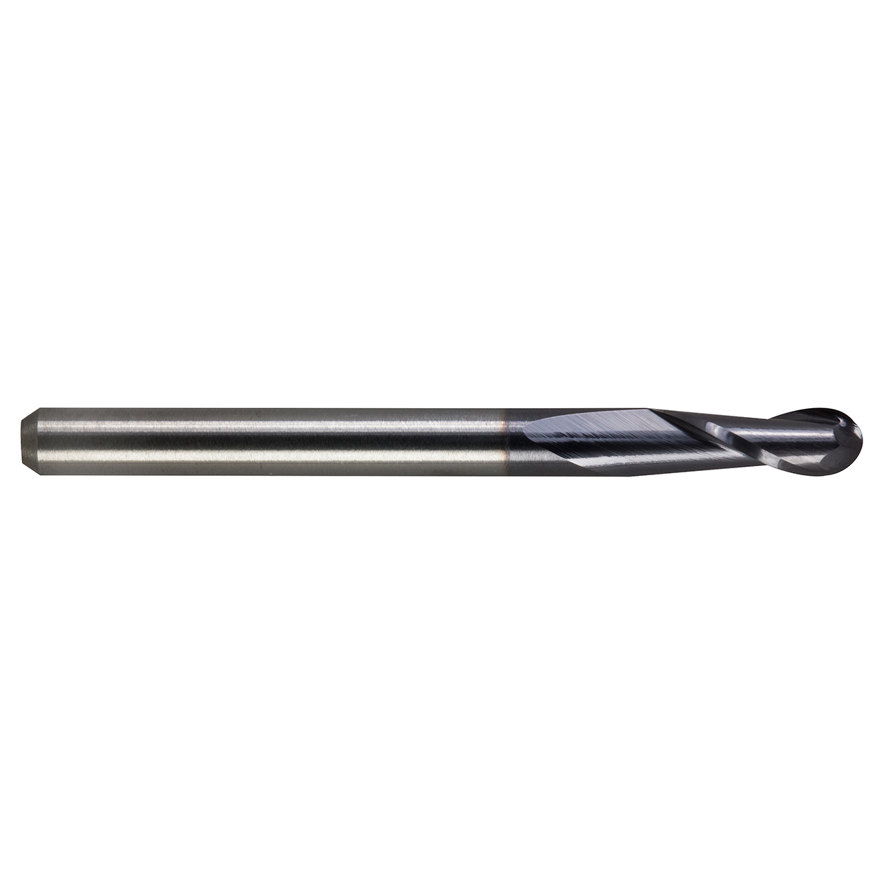 M.A. Ford 15025000A | 1/4" Diameter x 1/4" Shank x 3/4" LOC x 2-1/2" OAL x 1/8" Radius x 30 Degree Helix Angle 2 Flute ALtima Coated Carbide 150 Ball Nose End Mill
