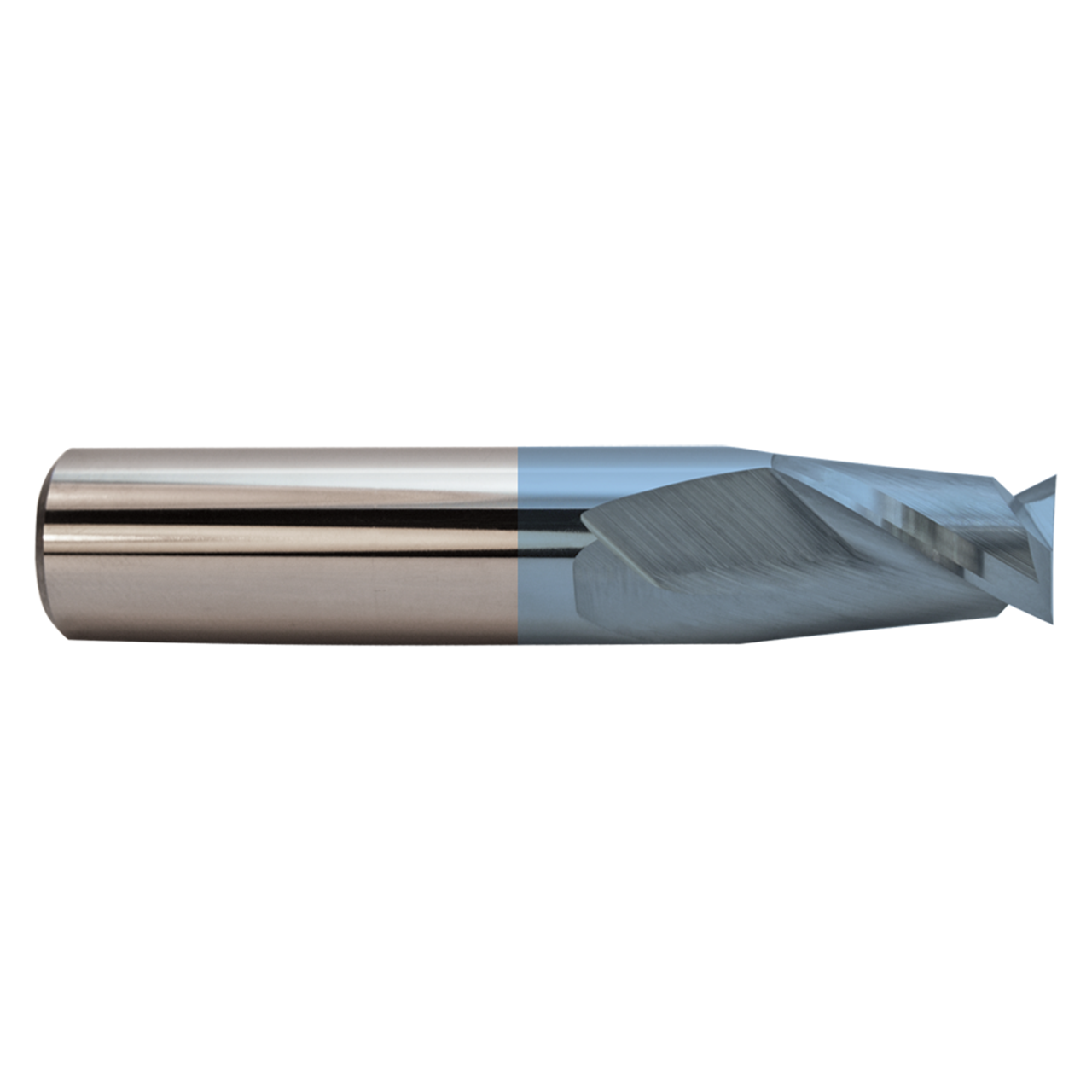 M.A. Ford 16412500C | 1/8" Diameter x 1/8" Shank x 1/4" LOC x 1-1/2" OAL x 30 Degree Helix Angle 2 Flute TiCN Coated Carbide 164 Stub Square End Mill
