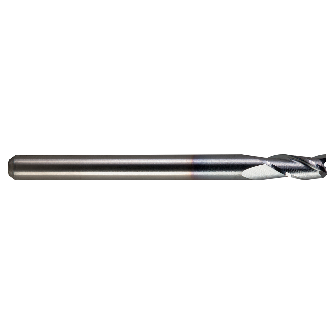 M.A. Ford 16912500C | 1/8" Diameter x 1/8" Shank x 1/4" LOC x 1-1/2" OAL x 30 Degree Helix Angle 3 Flute TiCN Coated Carbide 169 Stub Square End Mill