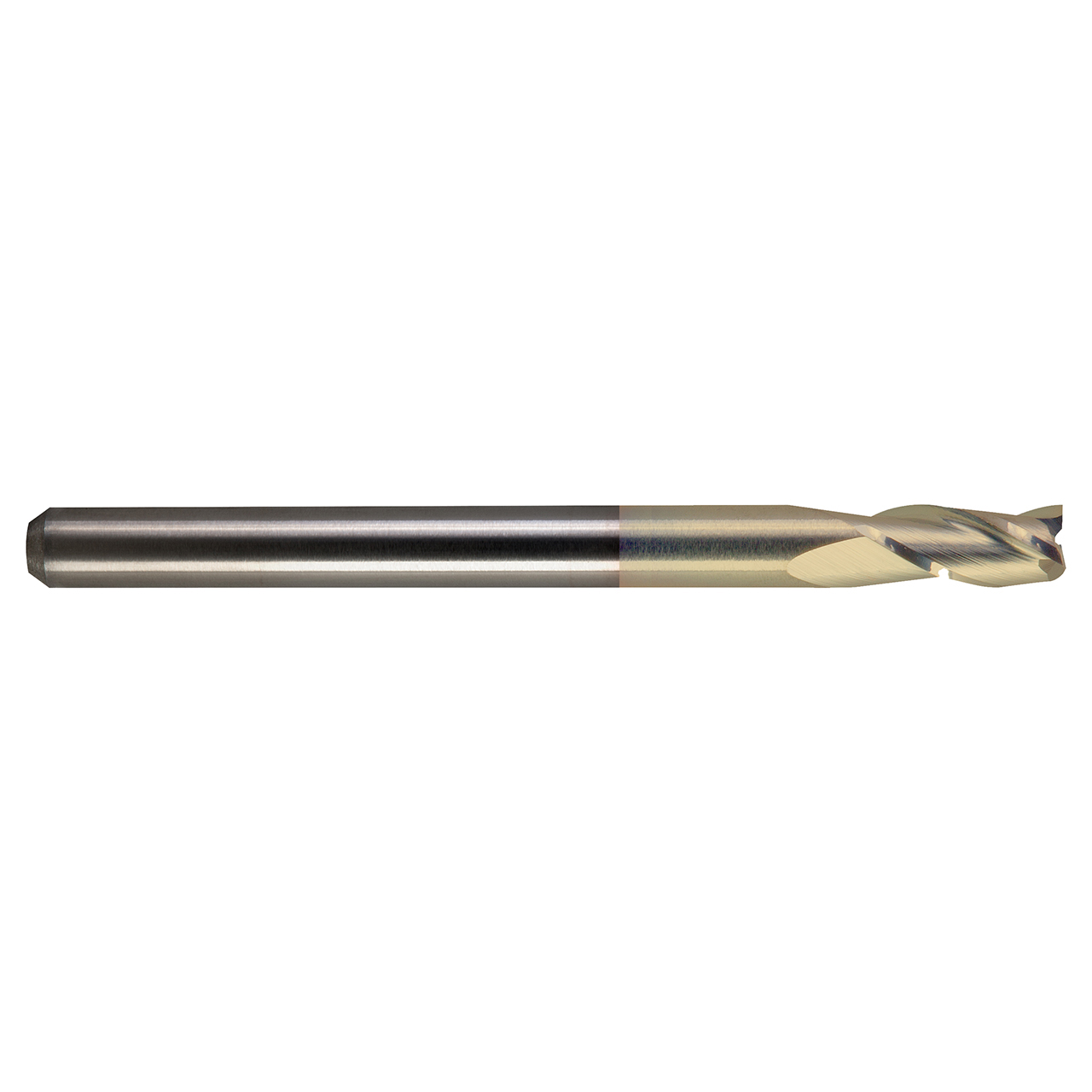 M.A. Ford 16912500R.005F | 1/8" Diameter x 1/8" Shank x 1/4" LOC x 1-1/2" OAL x 0.005" Radius x 30 Degree Helix Angle 3 Flute Fordlube Coated Carbide 169 Stub Corner Radius End Mill