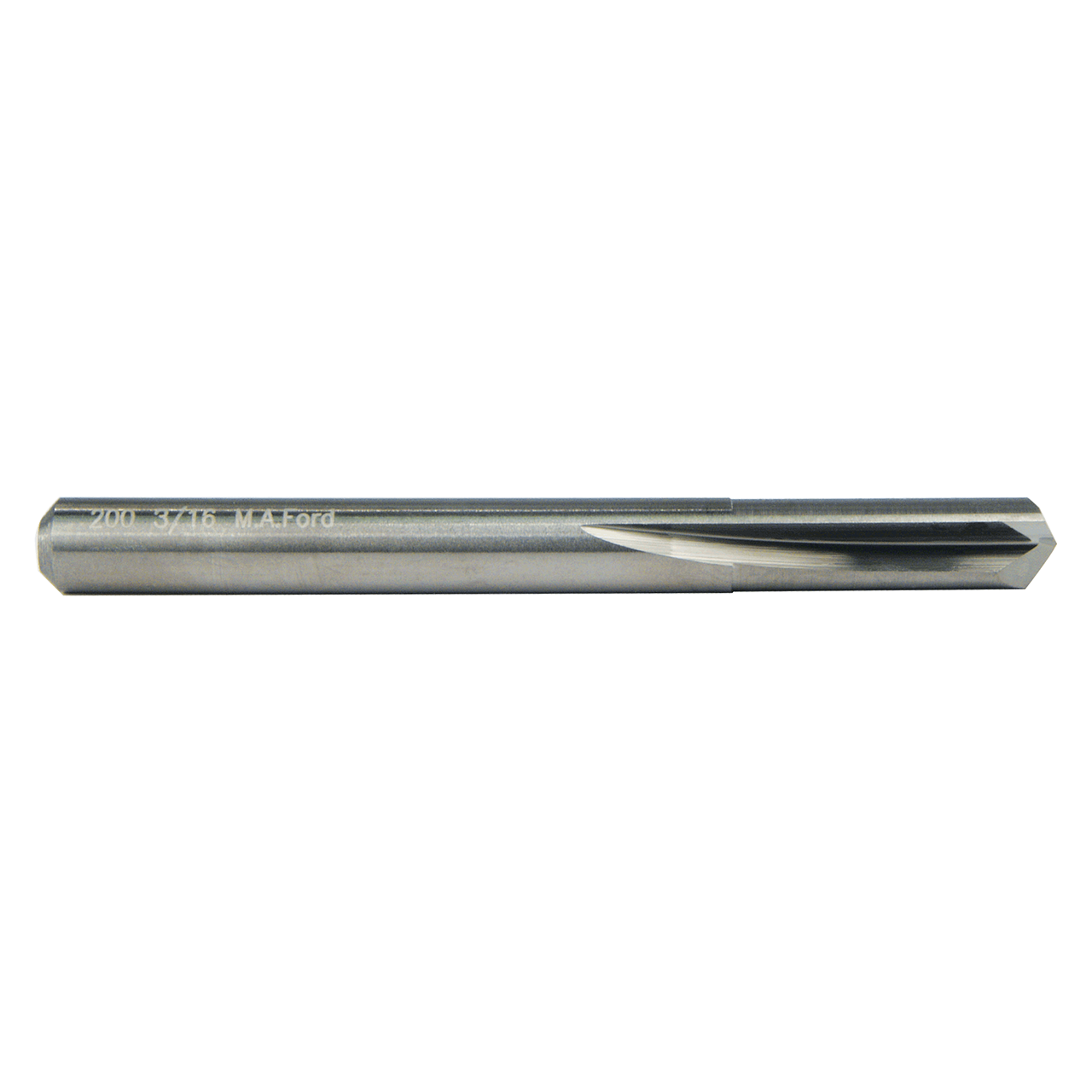 M.A. Ford 20074800 | 19.00mm Drill Size x 19.00mm Shank x 38.00mm Flute Length x 102.00mm OAL x 135 Degree Included Angle 2 Flute Uncoated Carbide 200 Straight Flute Drill Bit