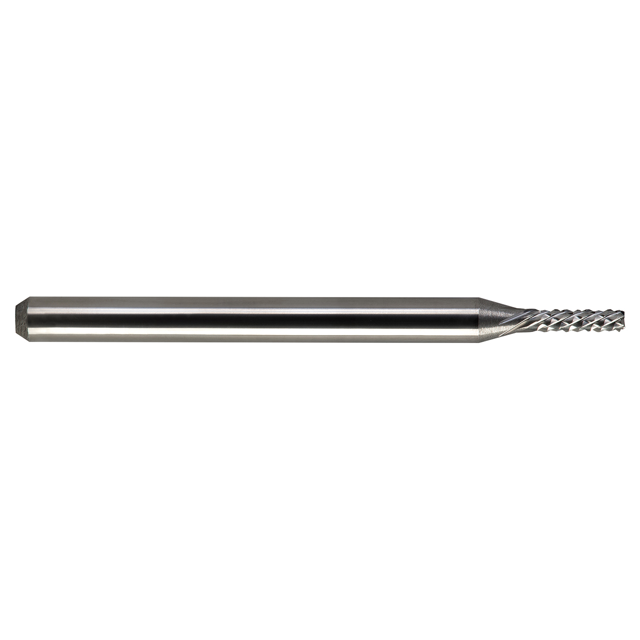 M A Ford 23104720B | 1.20mm Diameter x 3.18mm Shank x 4.00mm LOC x 38.00mm OAL 7 LH Flute 5 RH Flute Uncoated Carbide 231B Diamond Pattern Router Bit