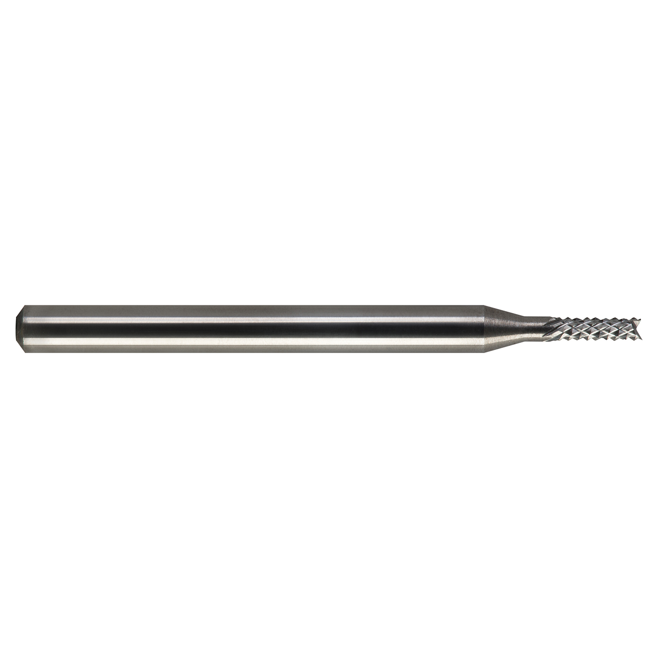 M.A. Ford 23107870F | 2.00mm Diameter x 3.18mm Shank x 8.00mm LOC x 38.00mm OAL 9 LH Flute 7 RH Flute Uncoated Carbide 231F Diamond Pattern Router Bit
