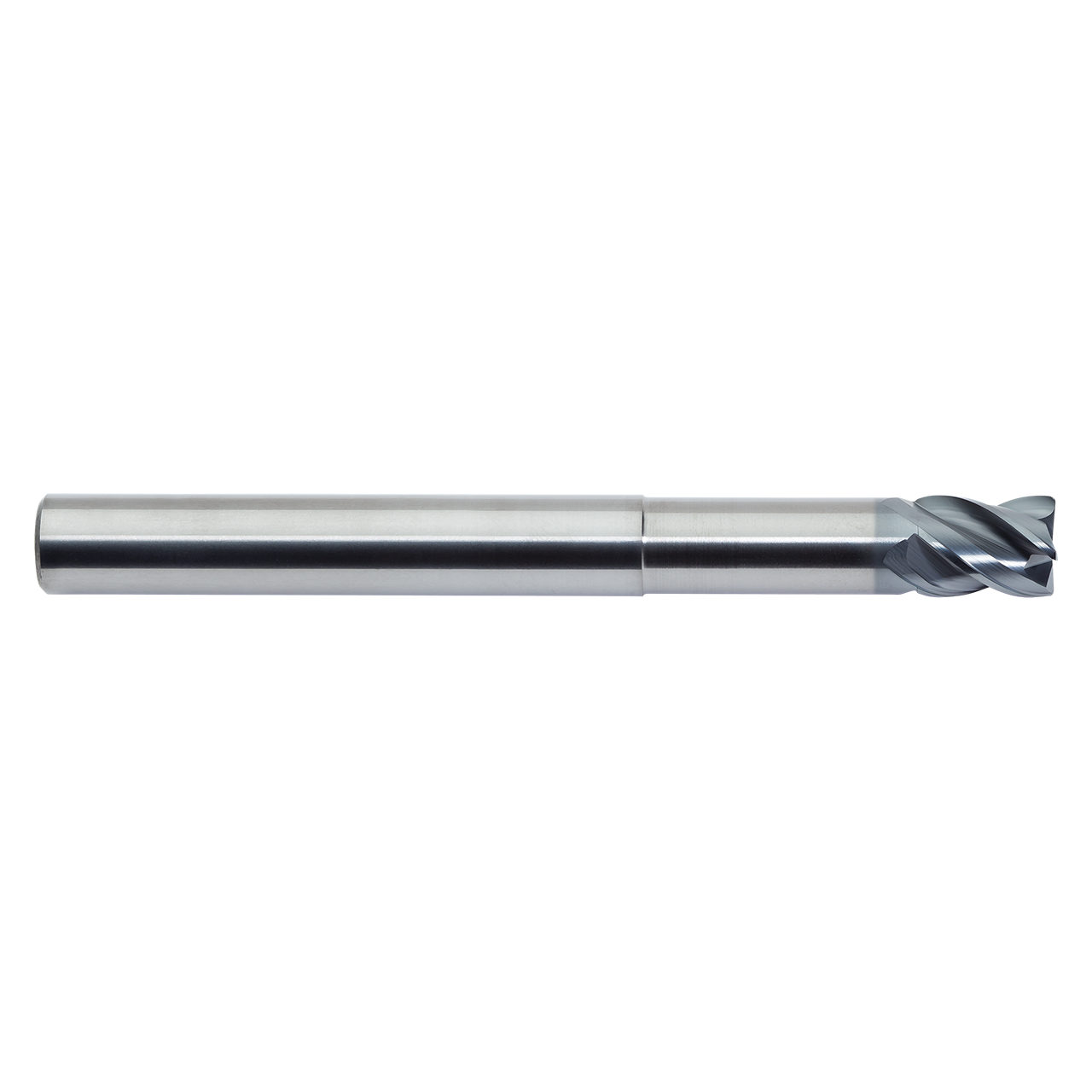 M.A. Ford 27712500N5B | 1/8" Diameter x 1/8" Shank x 3/16" LOC x 5/8" Neck Length x 3.000" OAL x 38-41 Degree Helix Angle 4 Flute ALtima Blaze Coated Carbide 277N Square End Mill