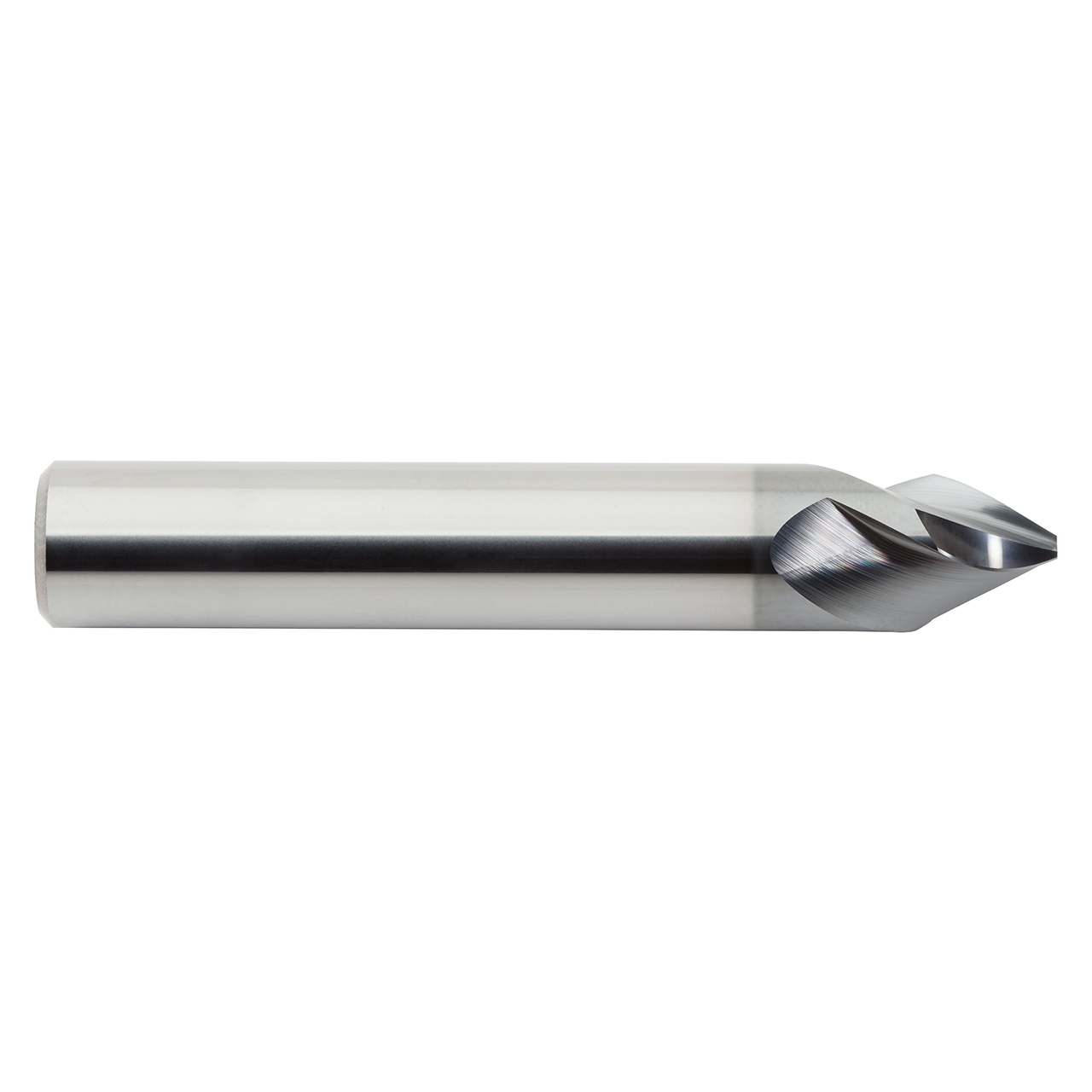 M.A. Ford 3HC012501B | 1/8" Diameter x 1/8" Shank x 0.074" LOC x 1-1/2" OAL x 60 Degree Included Angle 3 Flute ALtima Blaze Coated Carbide 3HC Chamfer Mill