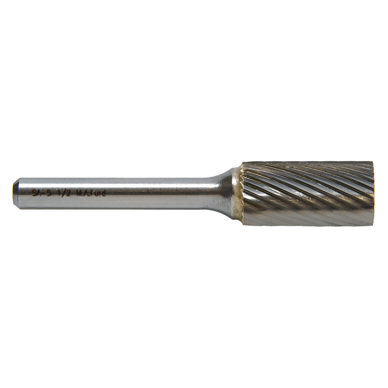 M A Ford 41312527 | 5/16" Diameter x 1/4" Shank x 3/4" LOC x 2.750" OAL 7 LH Flute 18 RH Flute Uncoated Carbide Cylindrical Burr