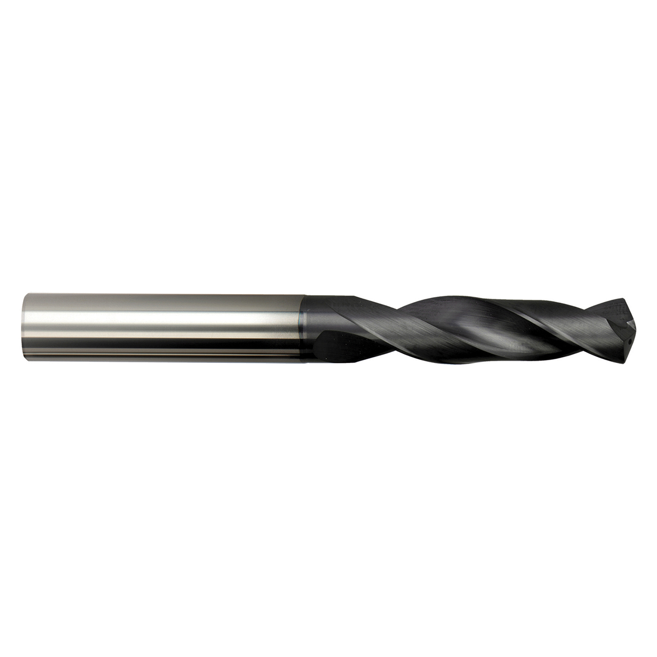 M.A. Ford HPDCS 0710A | 7.10mm Drill Size x 8.00mm Shank x 41.00mm Flute Length x 79.00mm OAL x 30 Degree Helix Angle 2 Flute ALtima Coated Carbide HPDCS Screw Machine Length Drill Bit