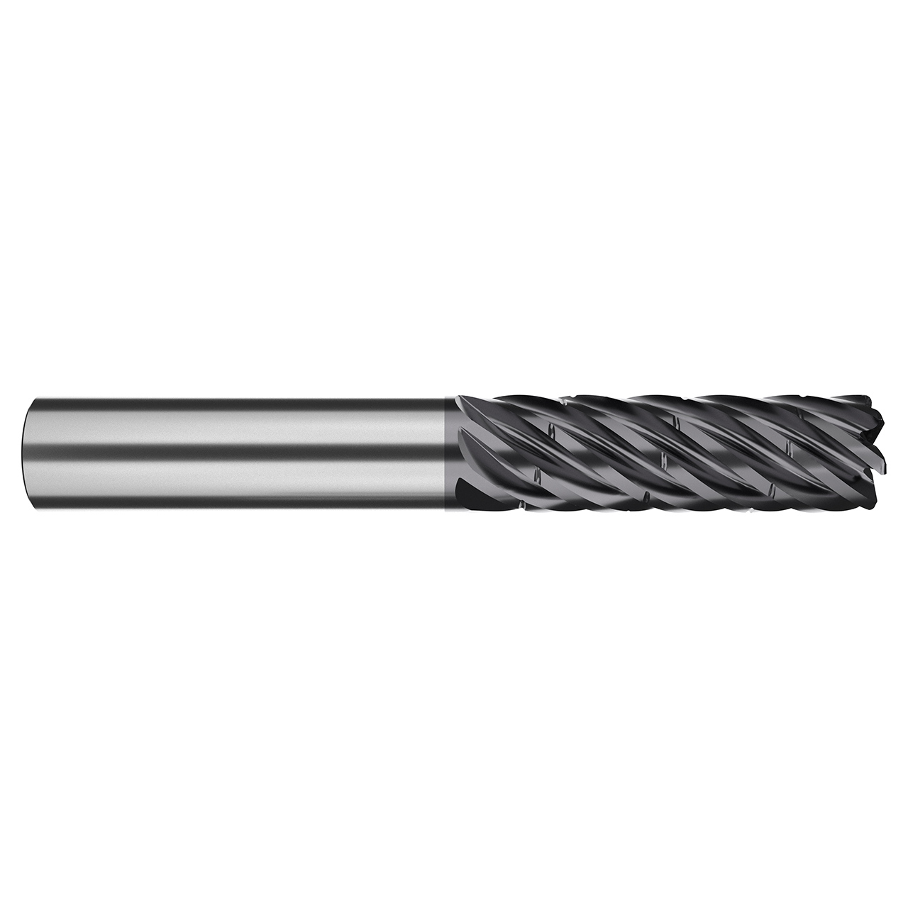 M A Ford XV7CB25026AQ | 1/4" Diameter x 1/4" Shank x 3/4" LOC x 2.500" OAL x 0.060" Radius x 38 Degree Helix Angle 7 Flute ALtima Q Coated Carbide Corner Radius End Mill with Chip Breaker