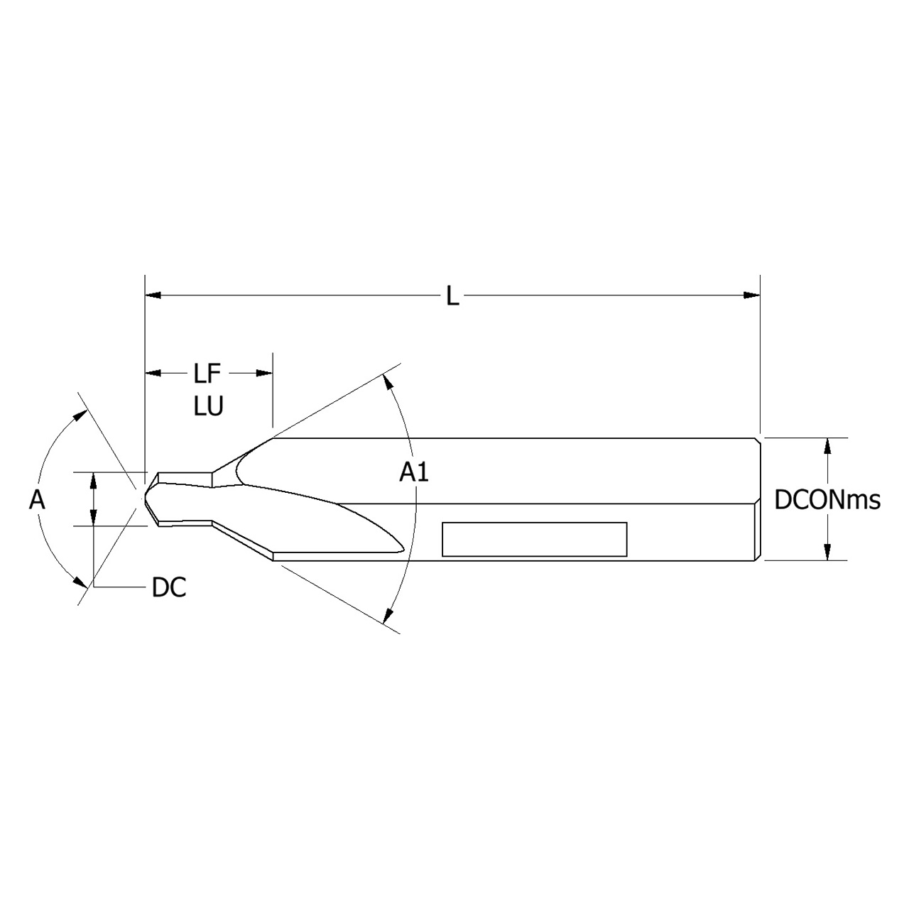 Keo 906-000-082 | 0.078" Diameter x 0.188" Shank x 0.192" Functional Length x 1.875" OAL x 60 Degree Angle 2 Flute Uncoated HSS Combination Drill & Countersink