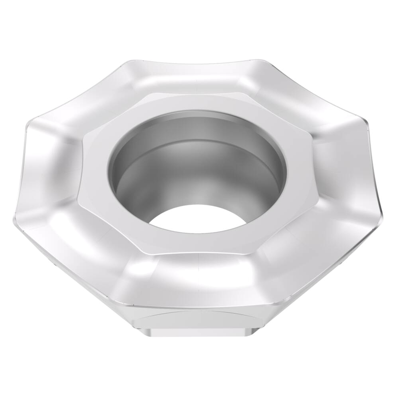 Seco Tools 10312604 | OFEX05T305TN-M08 0.500" Circle Diameter x 0.148" Thickness x 0.020" Radius x 26 Degree Clearance Angle 8 Edge Count CVD Coated MK1501 Grade Carbide Milling Insert