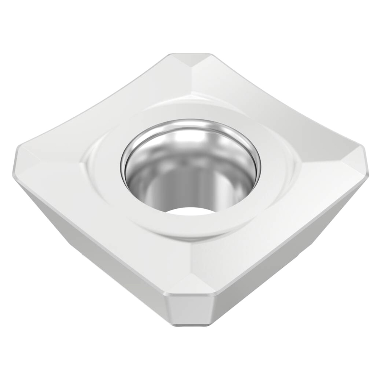 Seco Tools 10312621 | SEEX09T3AFTN-M08 0.375" Circle Diameter x 0.156" Thickness x 0.012" Radius x 20 Degree Clearance Angle 4 Edge Count CVD Coated MK1501 Grade Carbide Milling Insert