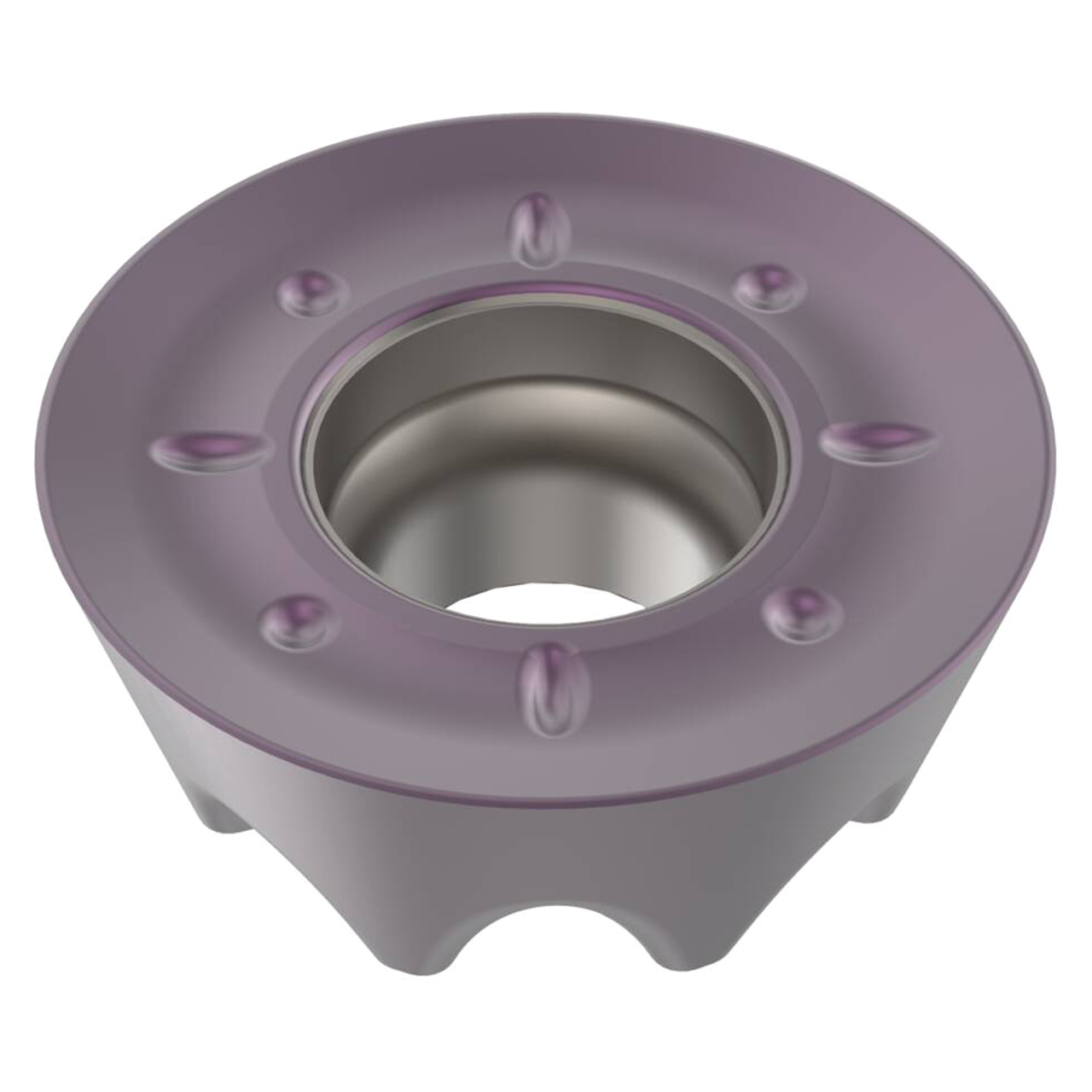 Seco Tools 10321766 | RDKT10T3M0T-8-M05 0.394" Diameter x 0.156" Thickness 0.197" Radius x 15 Degree Clearance Angle 8 Cutting Edge PVD Coated MP2051 Grade Carbide Milling Insert