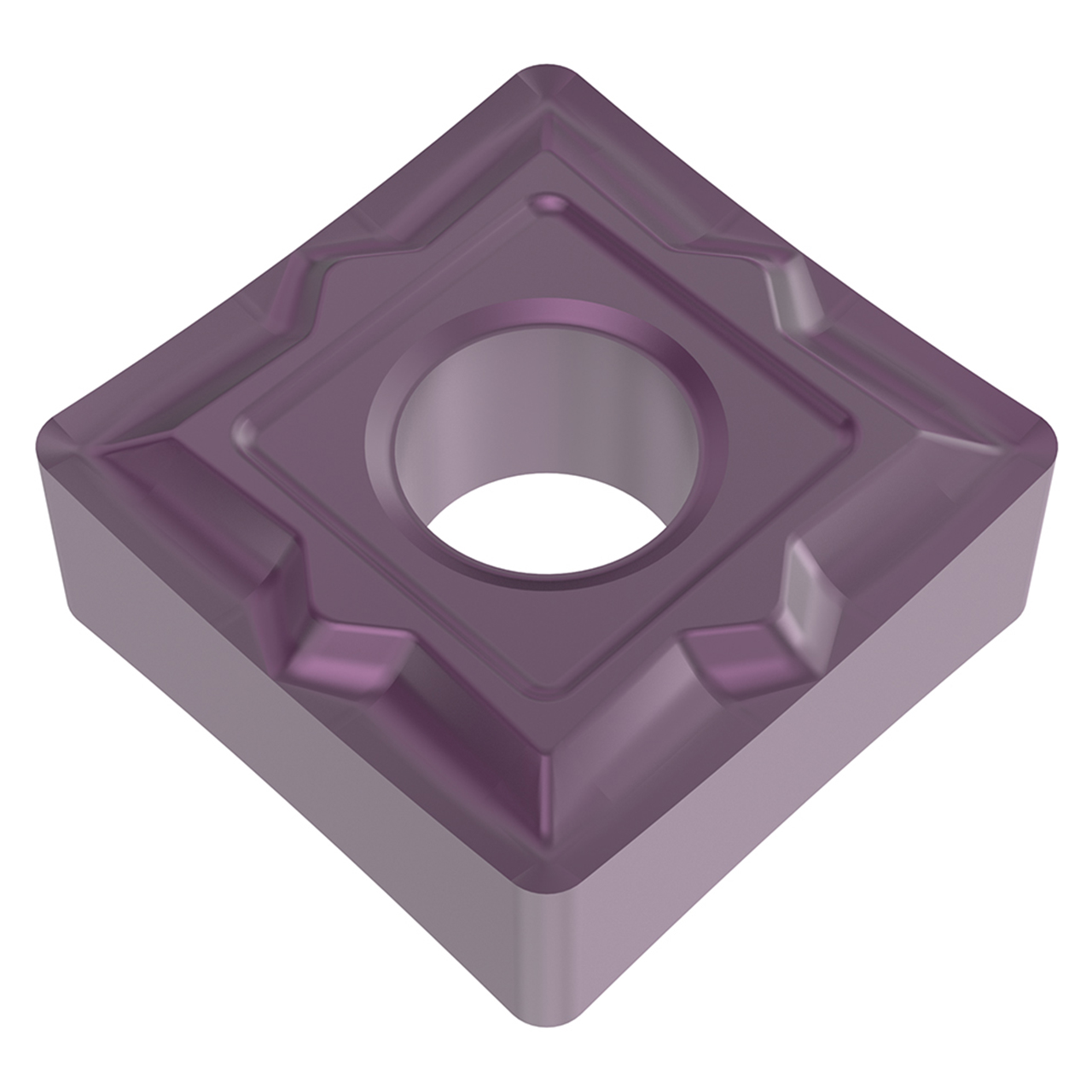Seco Tools 10339120 | SNMG120412-MF1 0.500" Circle Diameter x 0.187" Thickness x 0.047" Radius x 90 Degree Included Angle 8 Edge Count PVD Coated TS2050 Grade Carbide Turning Insert