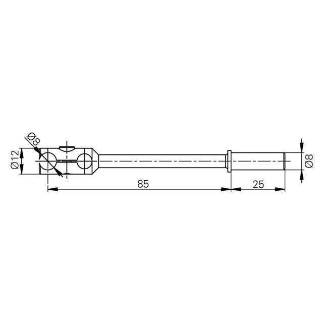 Fowler 54-194-939-0 | 8.00mm Diameter x 8.00mm Shank x 85.00mm Length Probe Holder