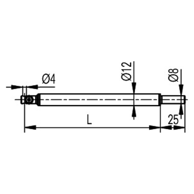 Fowler 54-194-940-0 | 4.00mm Diameter x 8.00mm Shank x 150.00mm Length Probe Holder