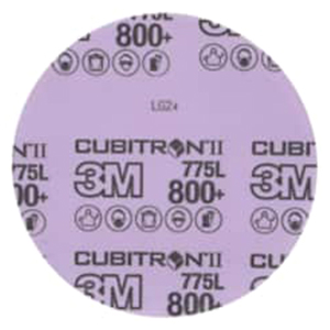 3M 7100383635 | Cubitron II Hookit 5" Overall Diameter x 3.00 mil Thickness x 800+ Grit 500X 775L Film Disc - 50/Carton & 250 Each/Case