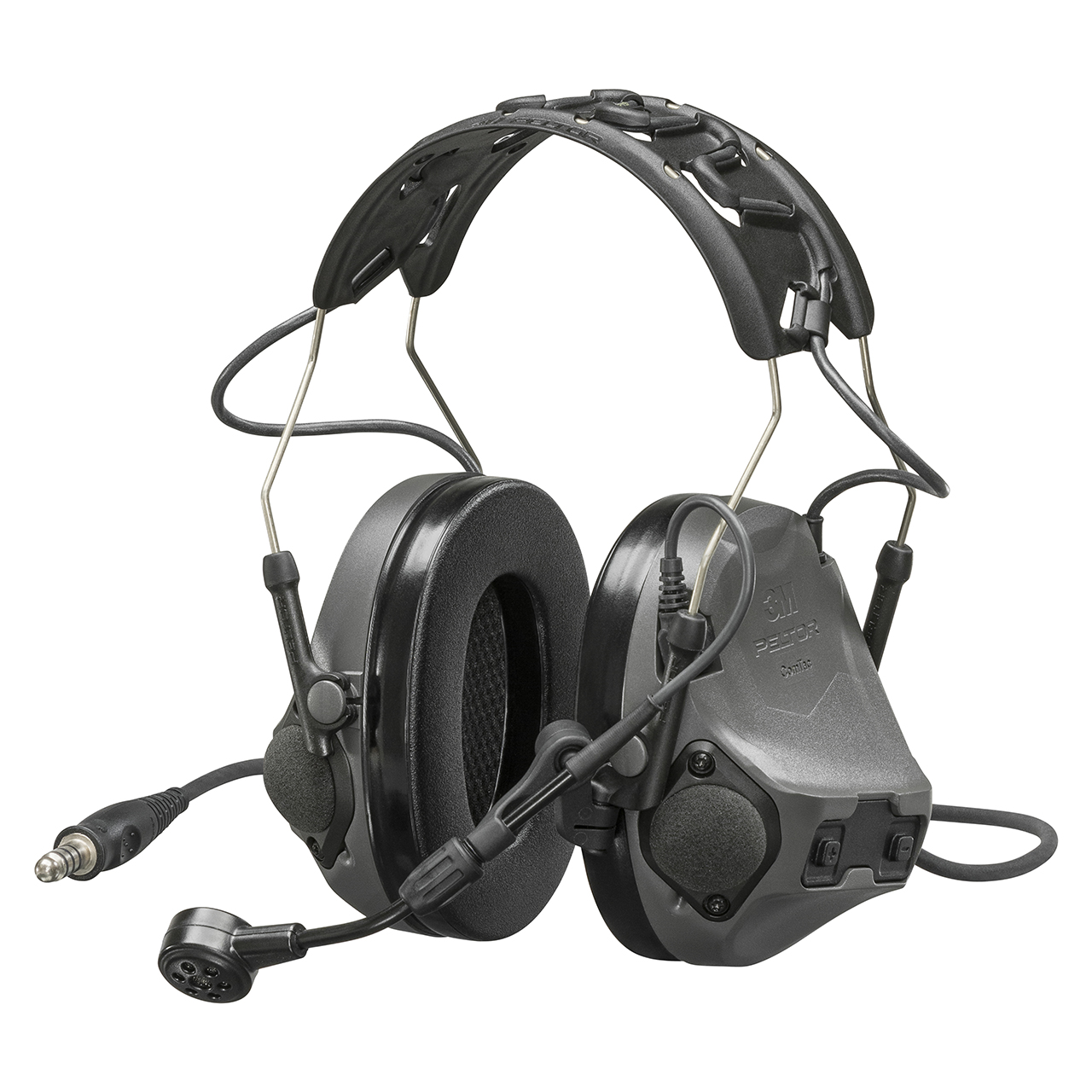 3M 7100327520 | PELTOR MT14H418A-47 GE ComTac VIII Headset - Charcoal Gray