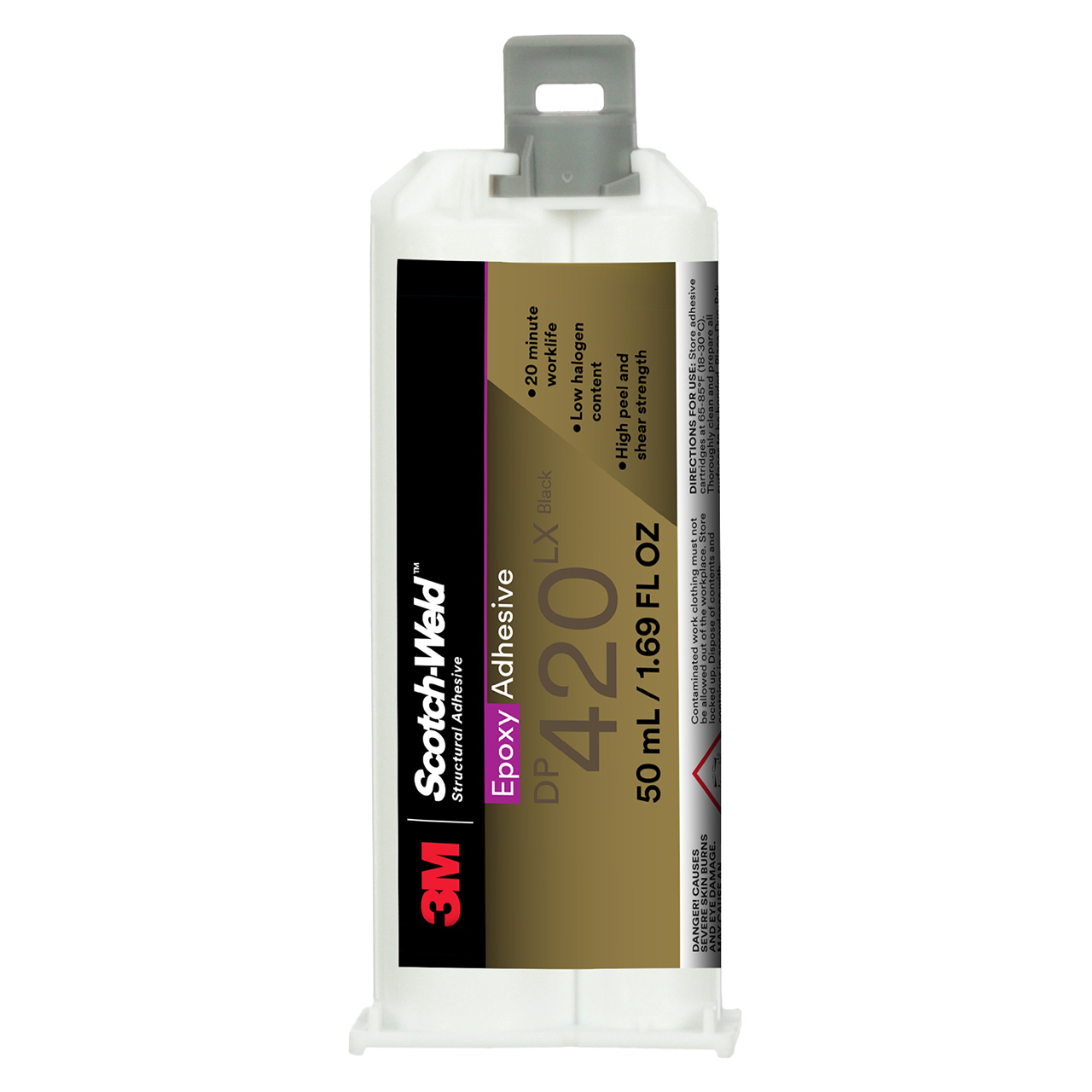 3M 7100376872 | Scotch-Weld DP420LX 50.00 ml Size Epoxy Adhesive - Black 24/Case