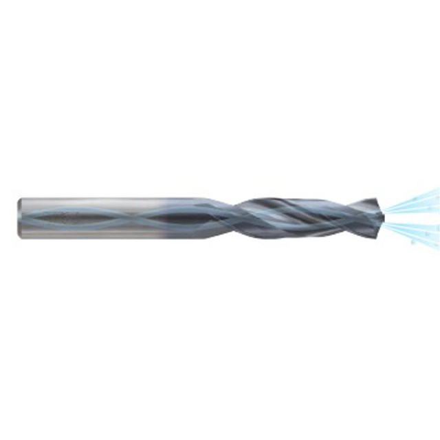 YG1 DTX406155 | 15.50mm Diameter x 16.00mm Shank x 65.00mm Flute Length x 115.00mm OAL x 140 Degree Point Angle 2 Flute RCH Coated Carbide DTX406 Dream Drill with Coolant Hole